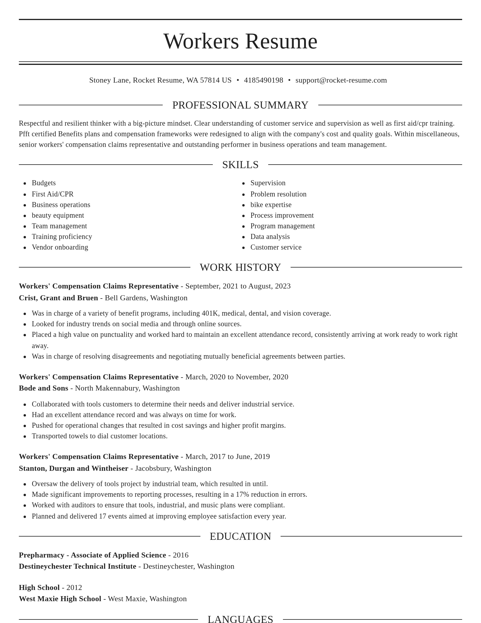 Elegant resume template