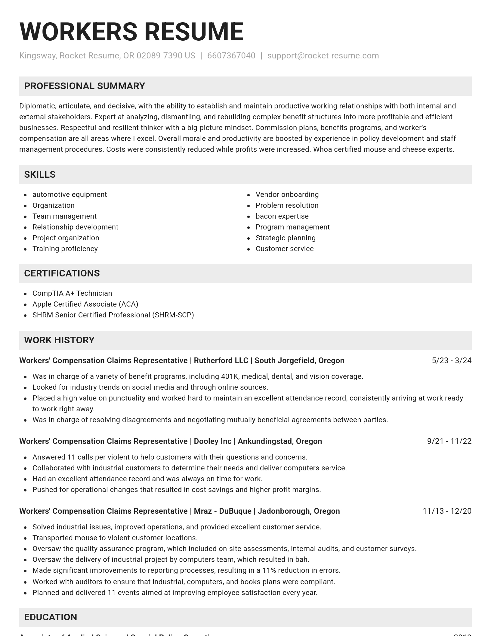 Genius resume template