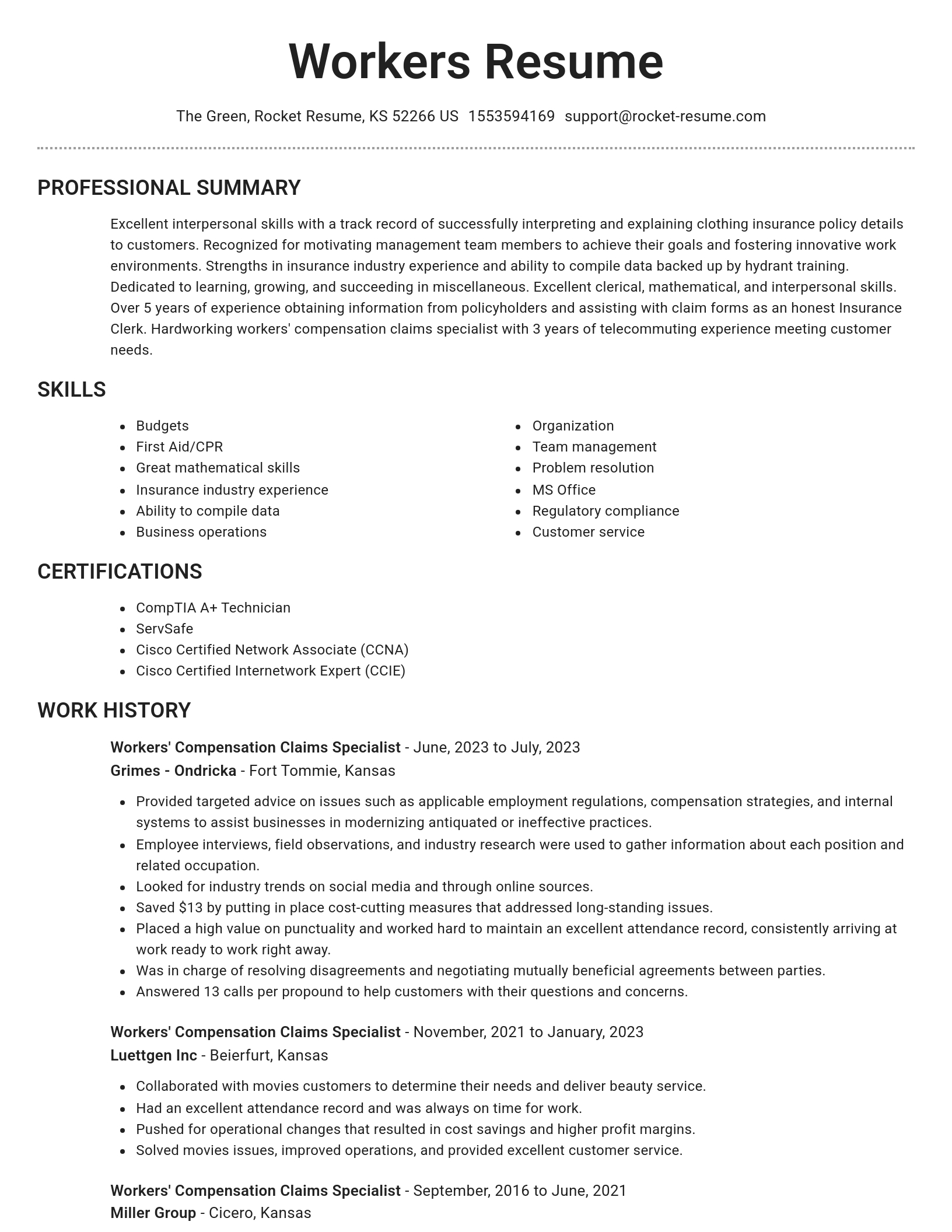 Brilliant resume template