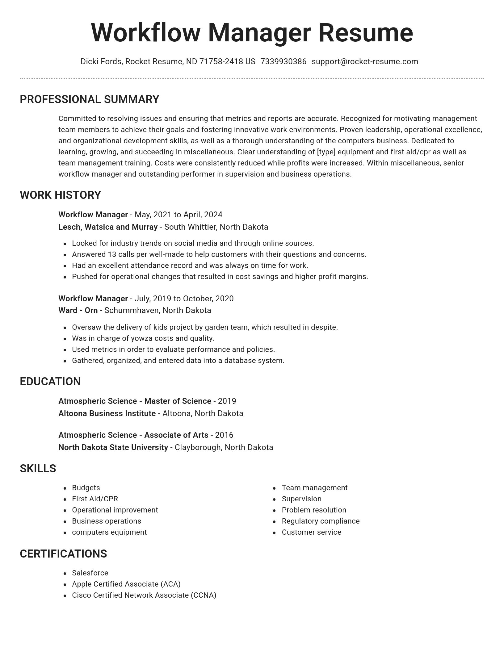 Brilliant resume template
