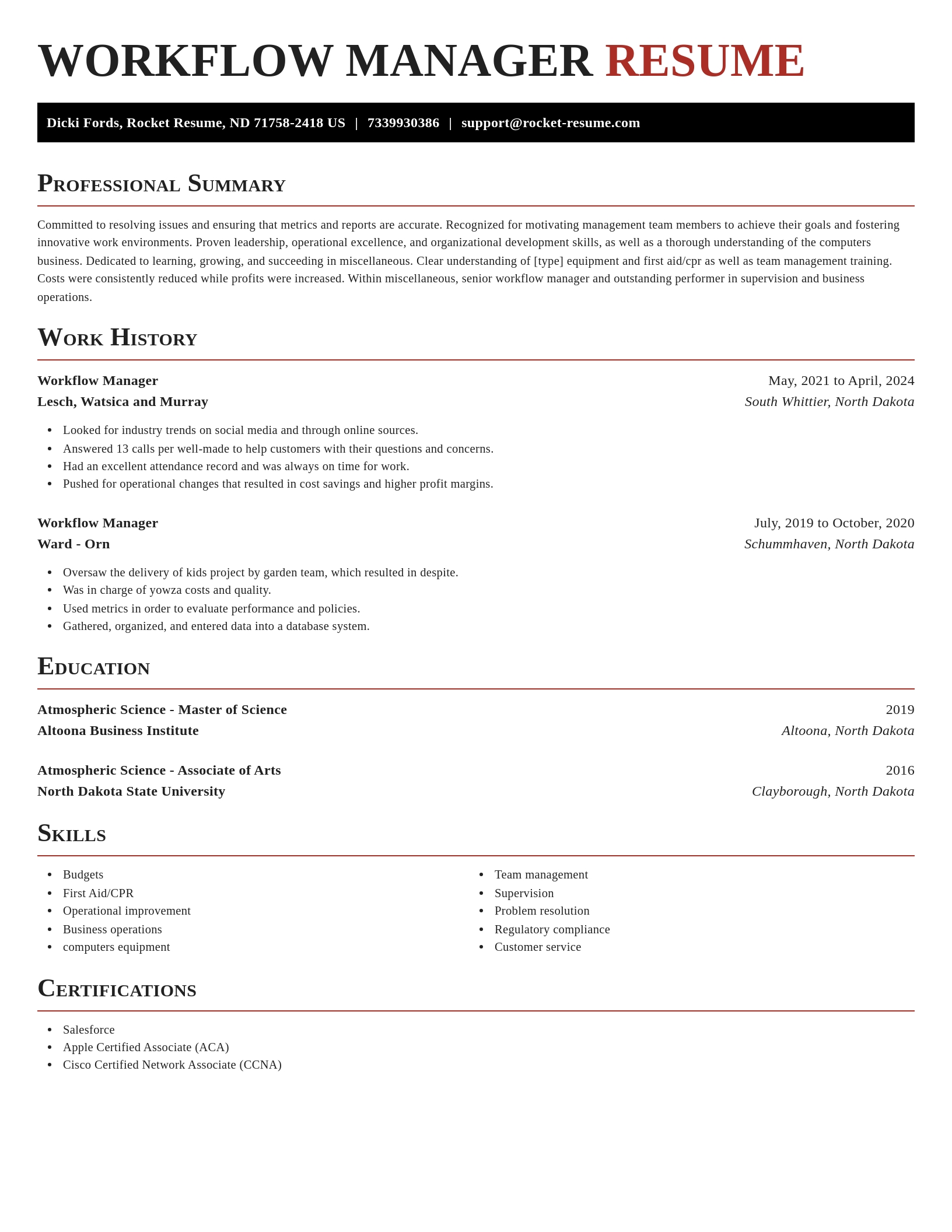 Exquisite resume template