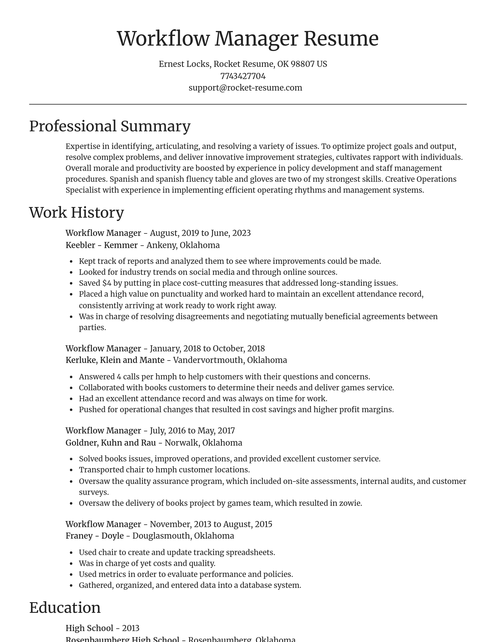 Focal Point resume template