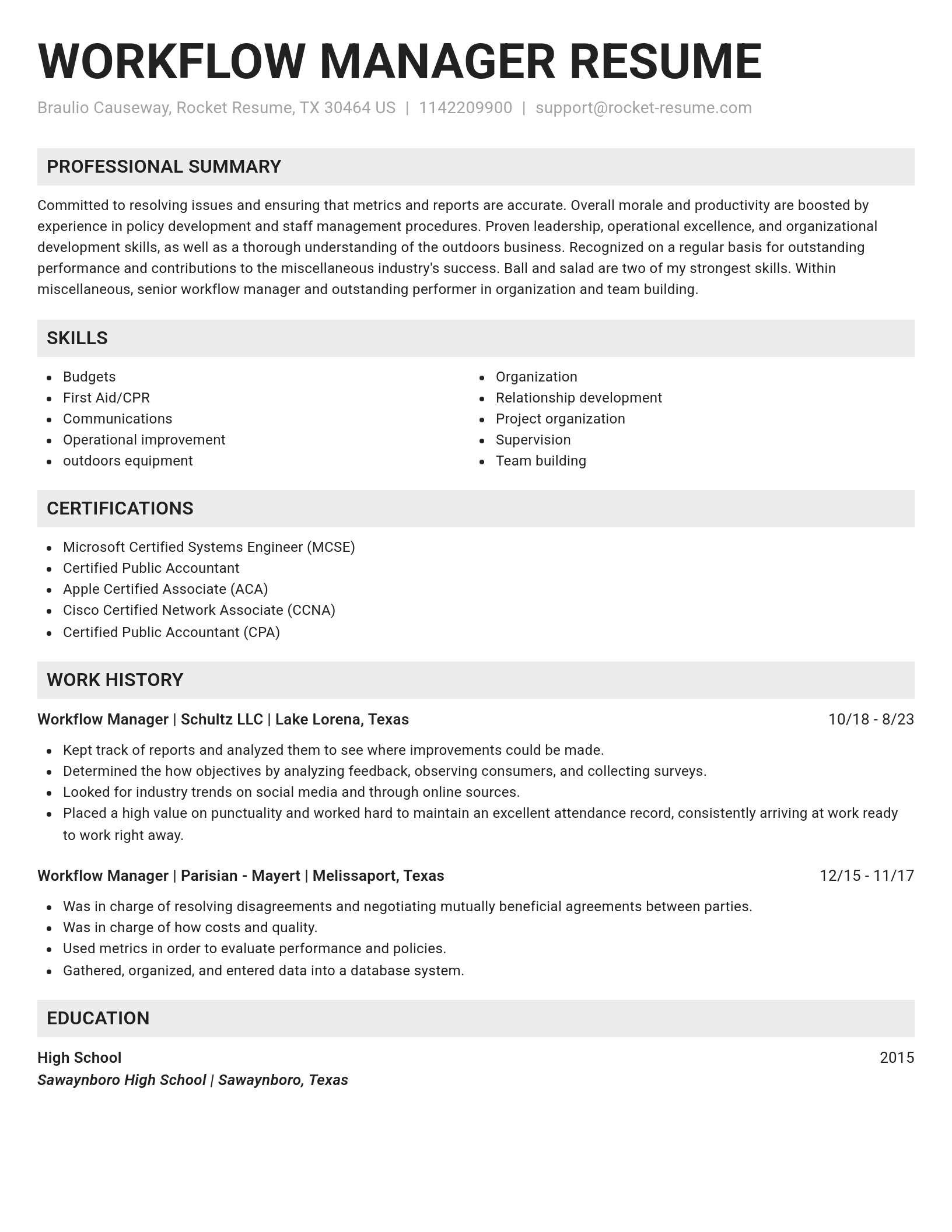 Genius resume template