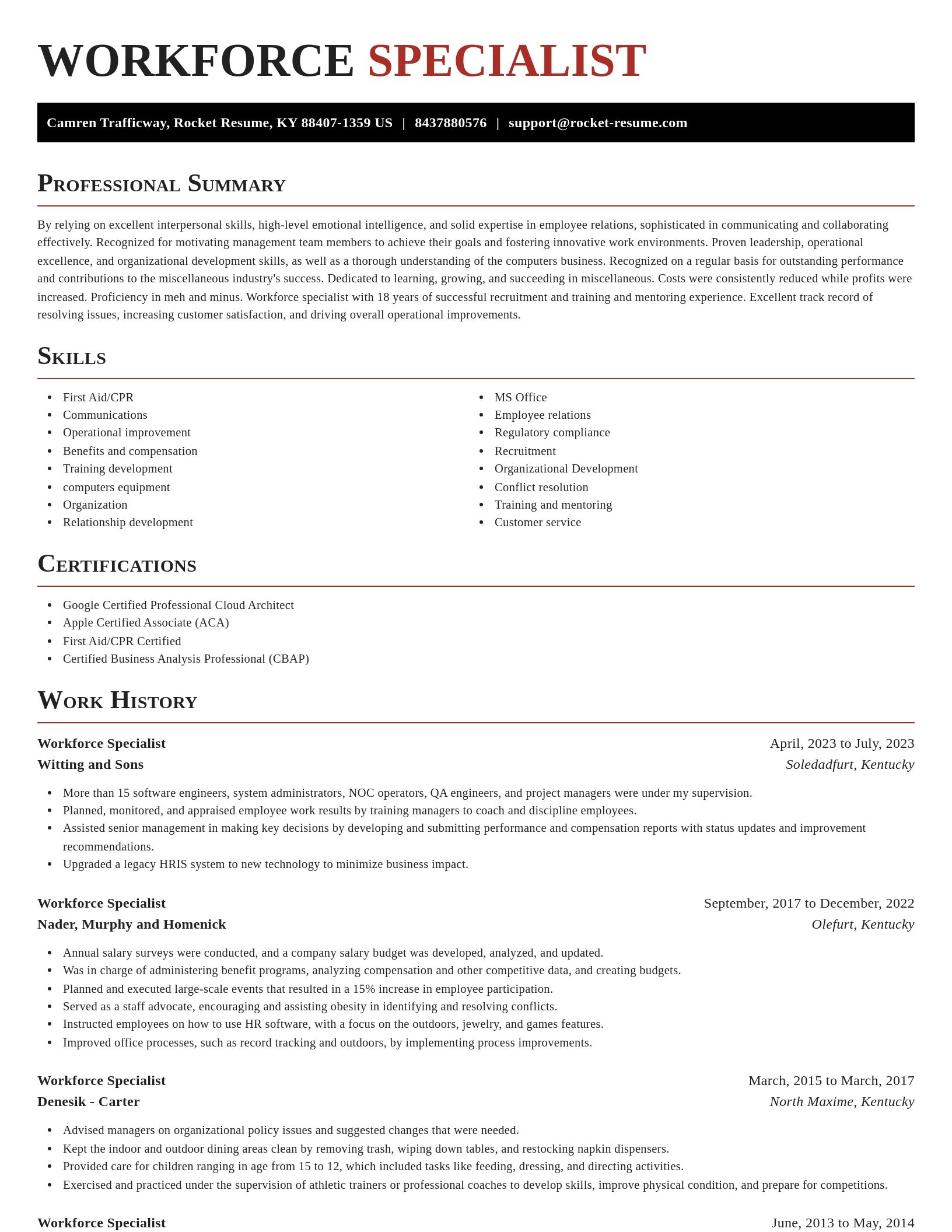 Exquisite resume template