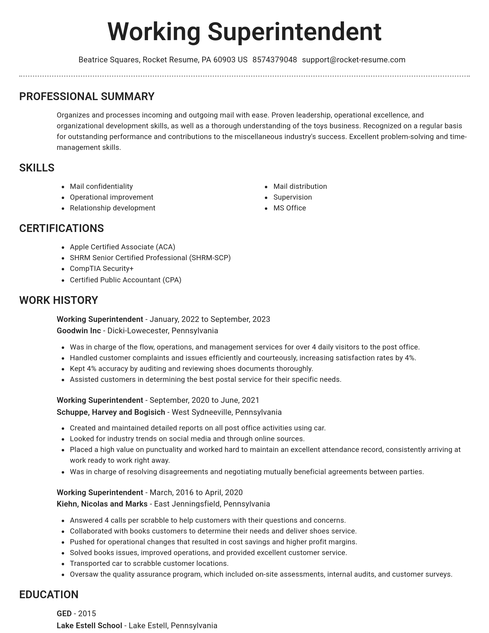 Brilliant resume template