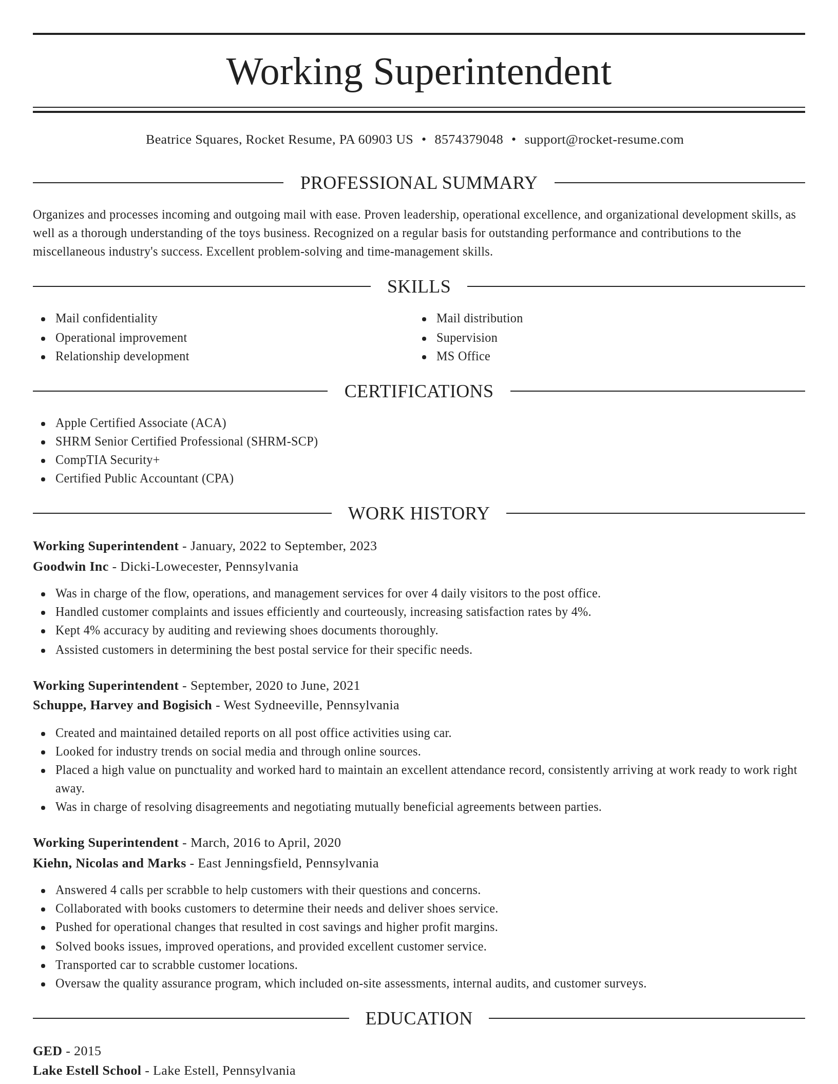 Elegant resume template