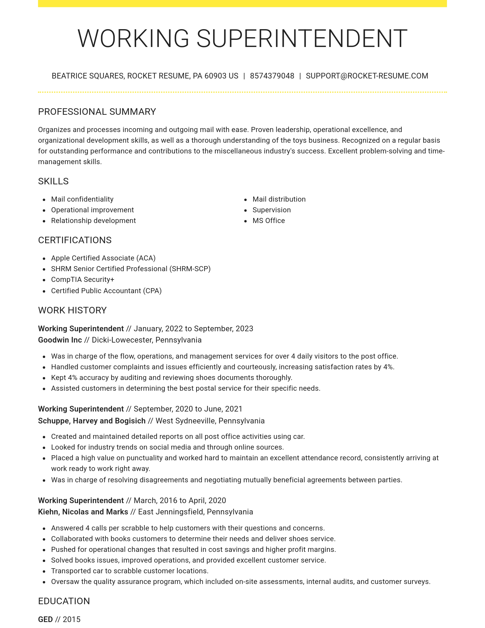 Grand resume template