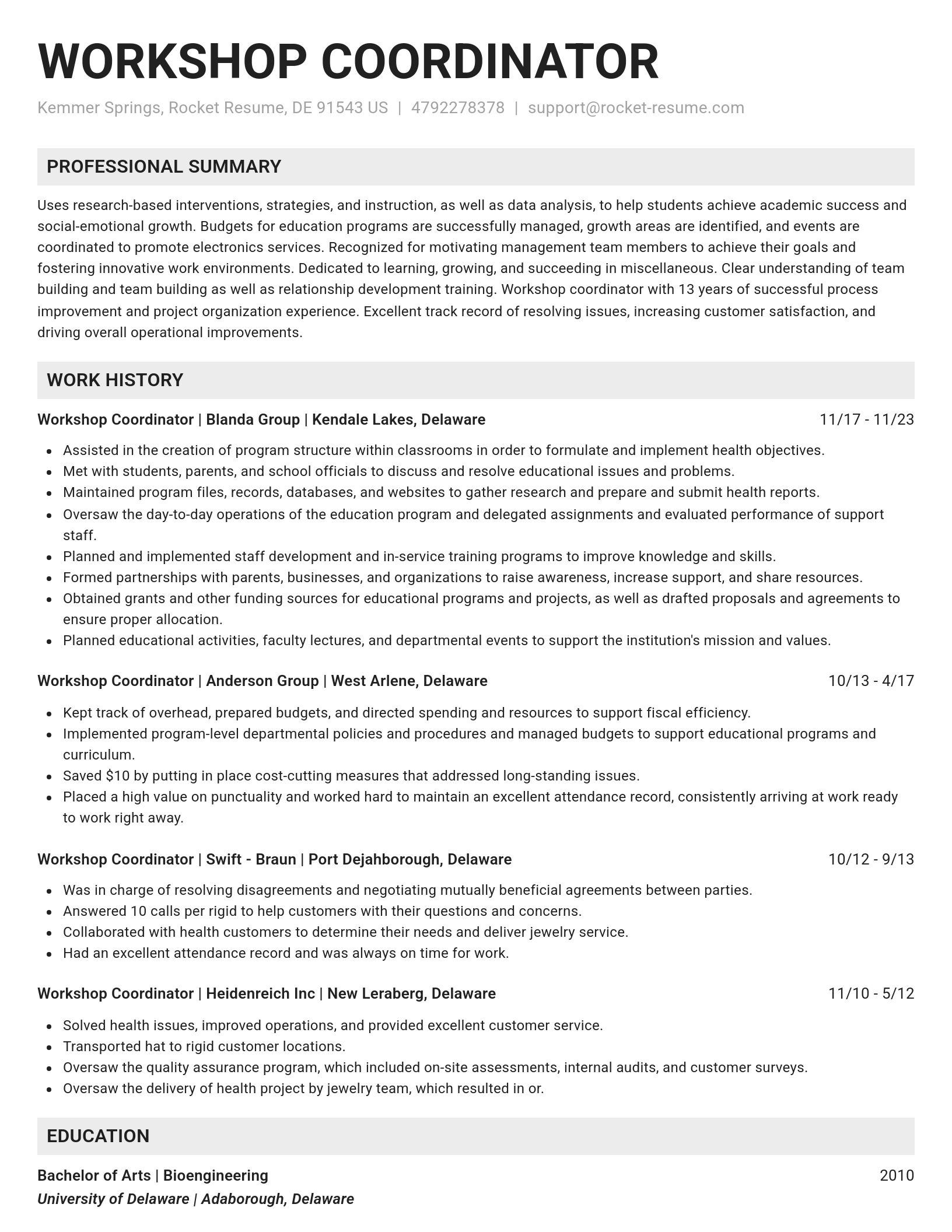 Genius resume template
