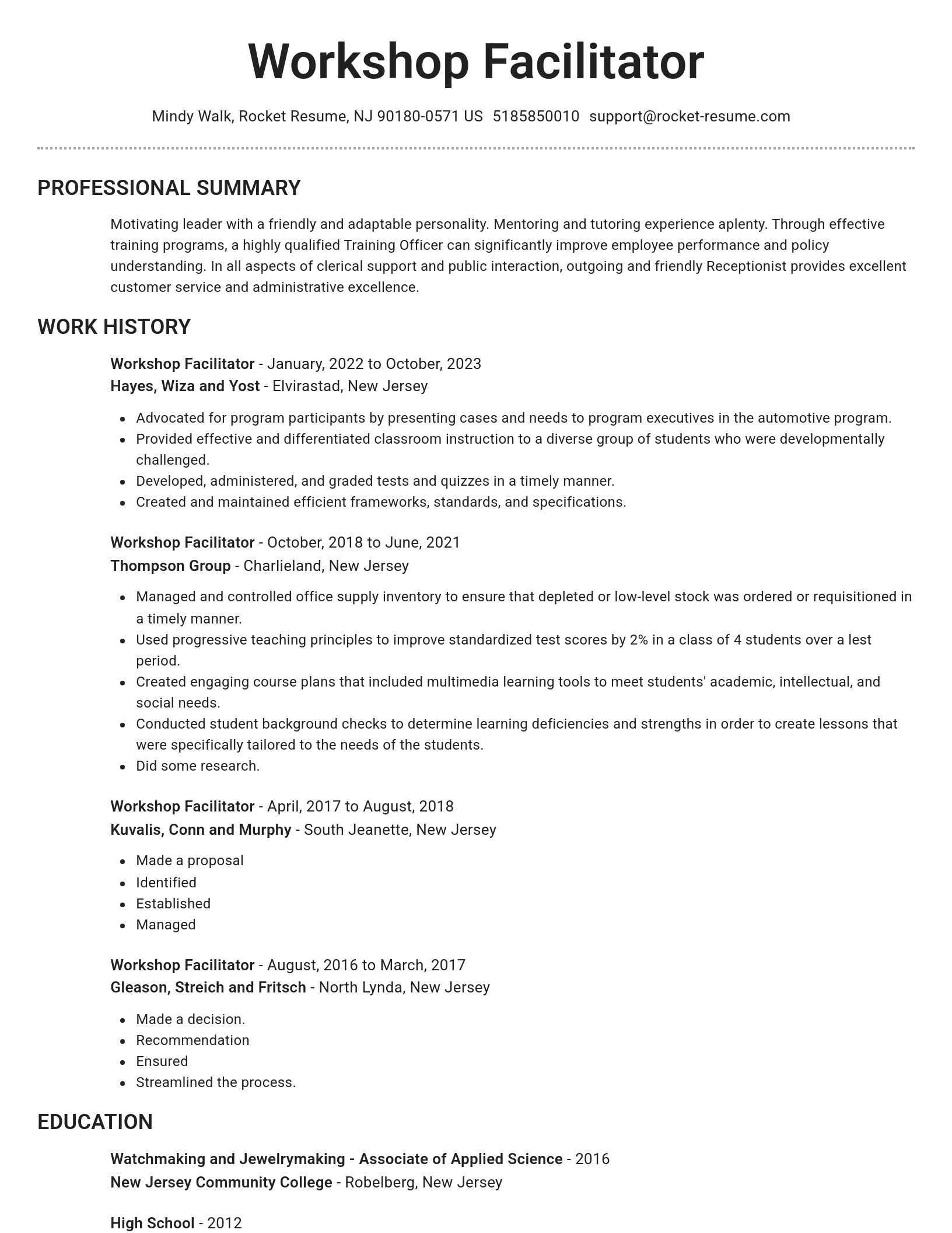 Brilliant resume template