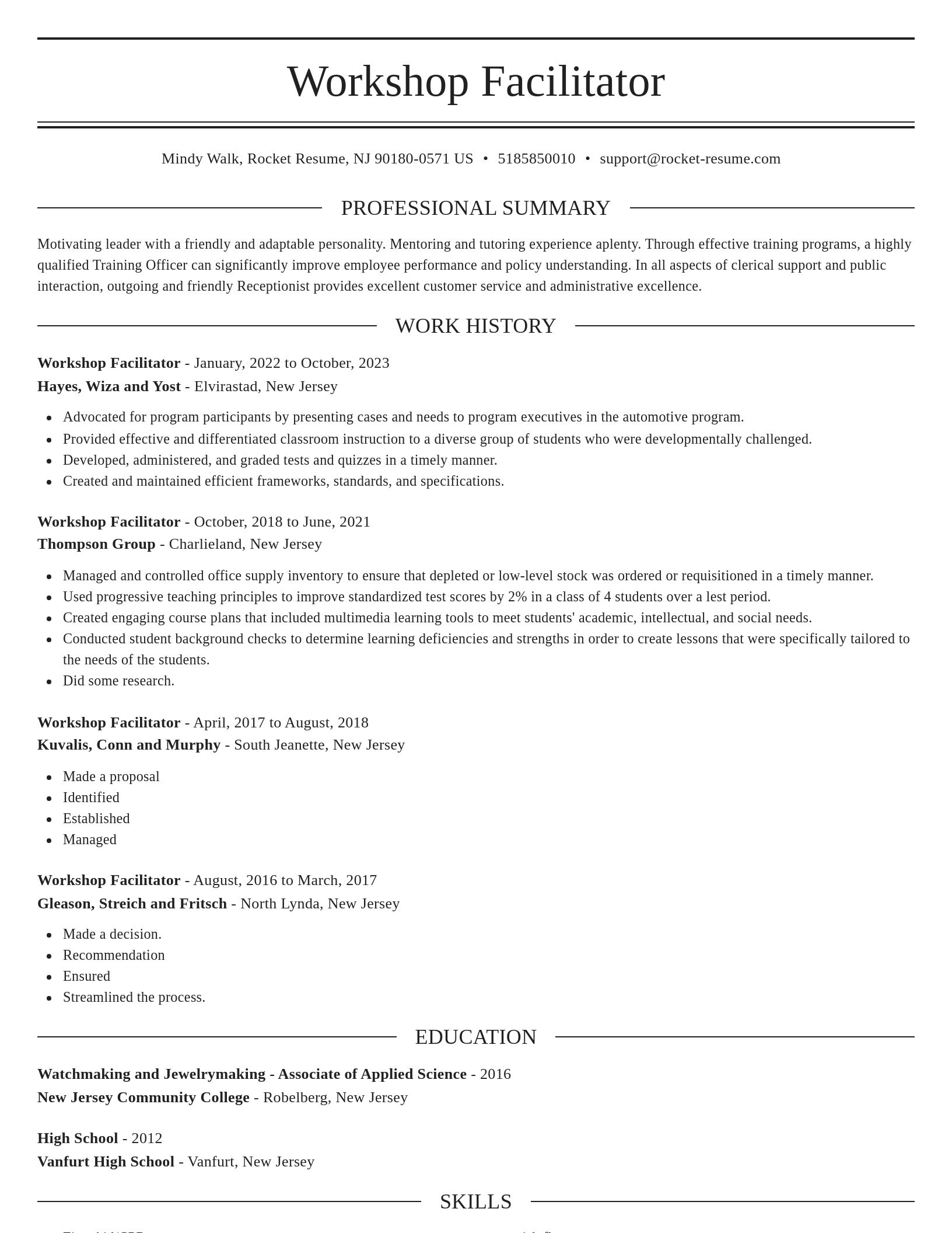 Elegant resume template