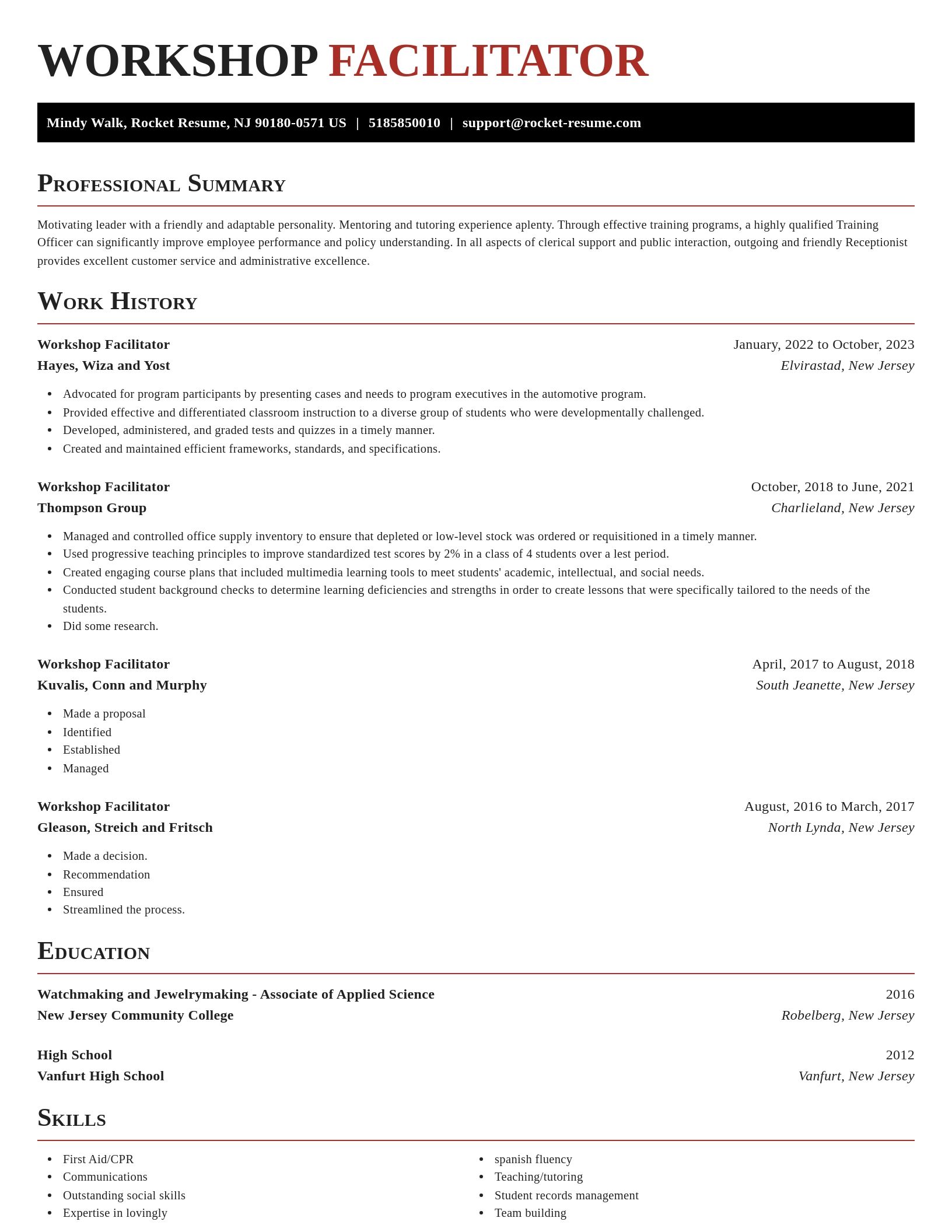 Exquisite resume template