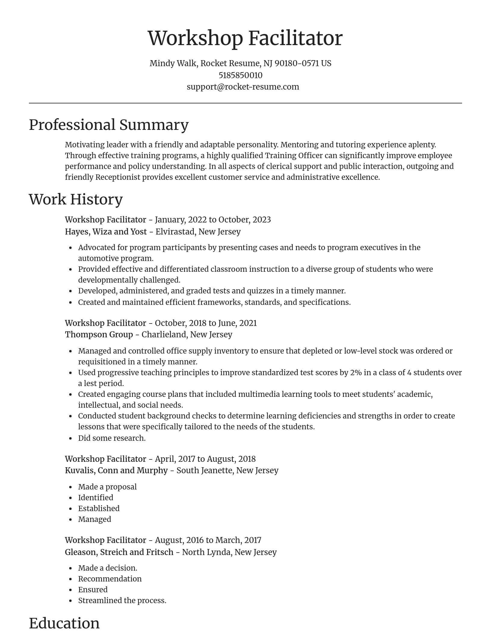 Focal Point resume template