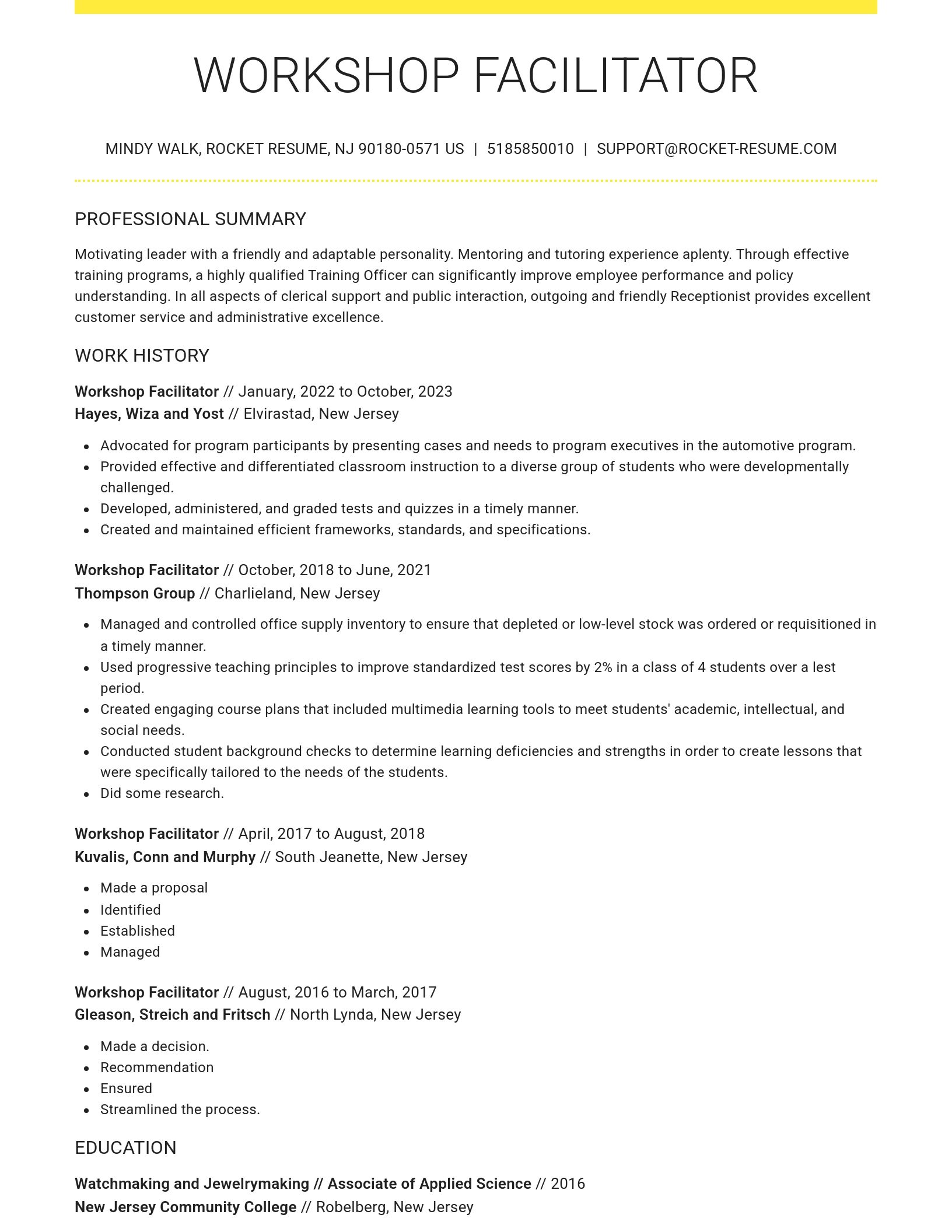 Grand resume template