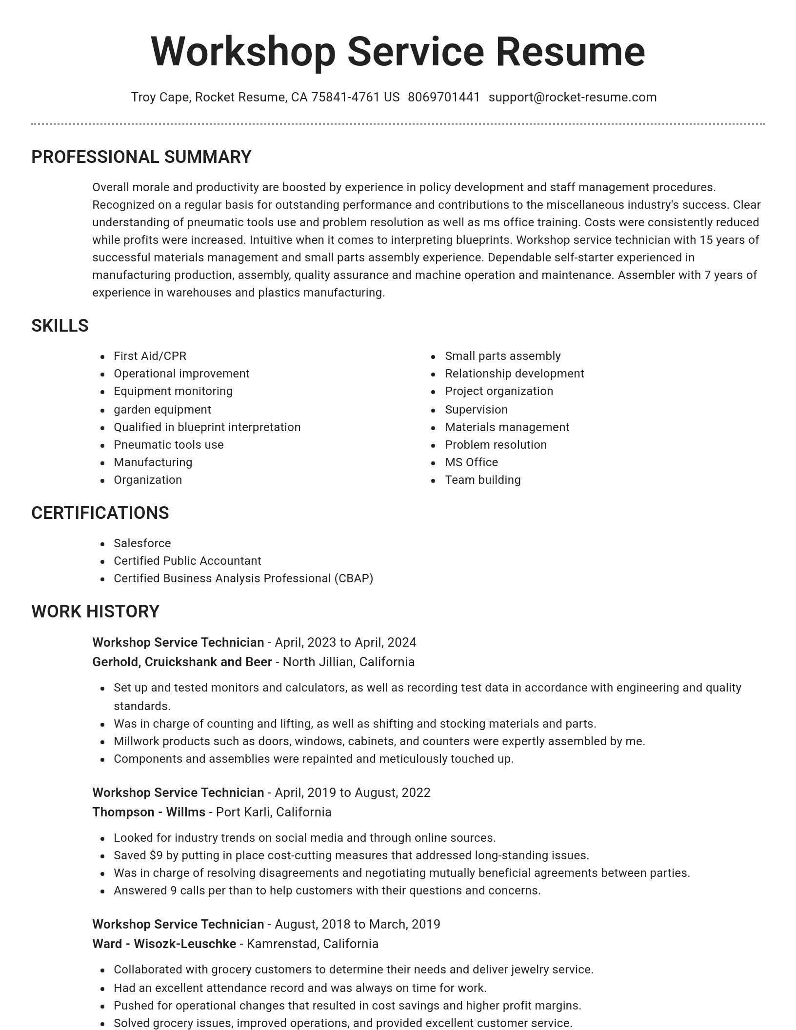 Brilliant resume template