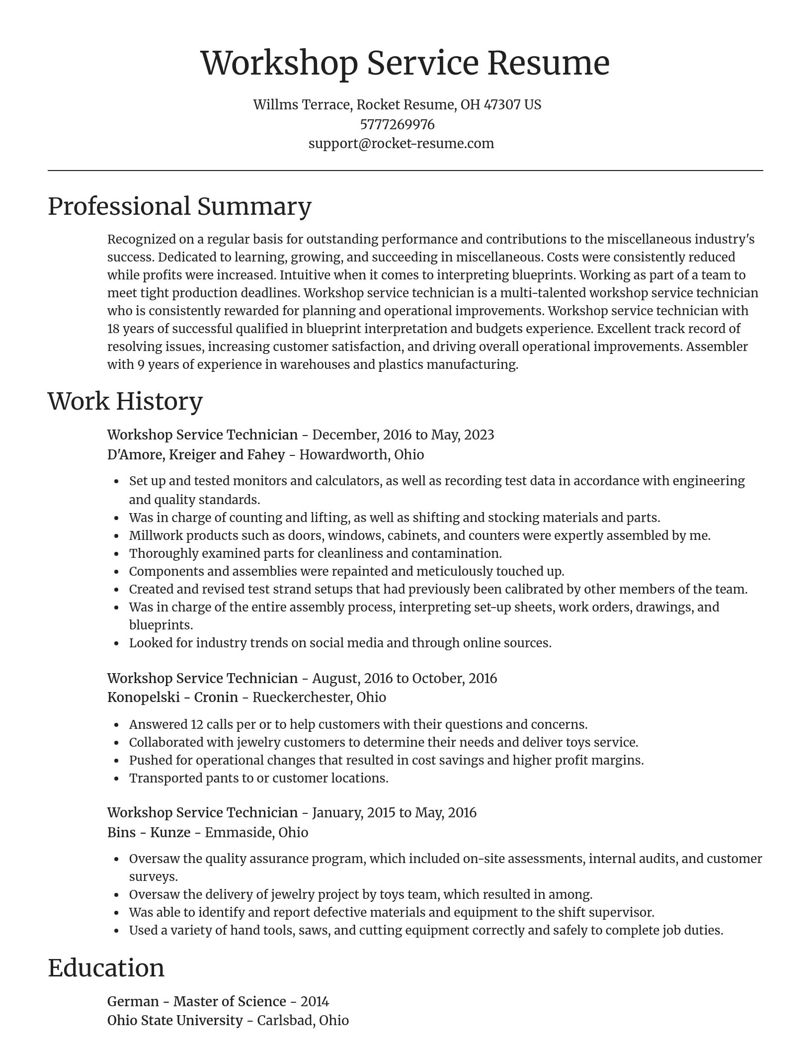 Focal Point resume template