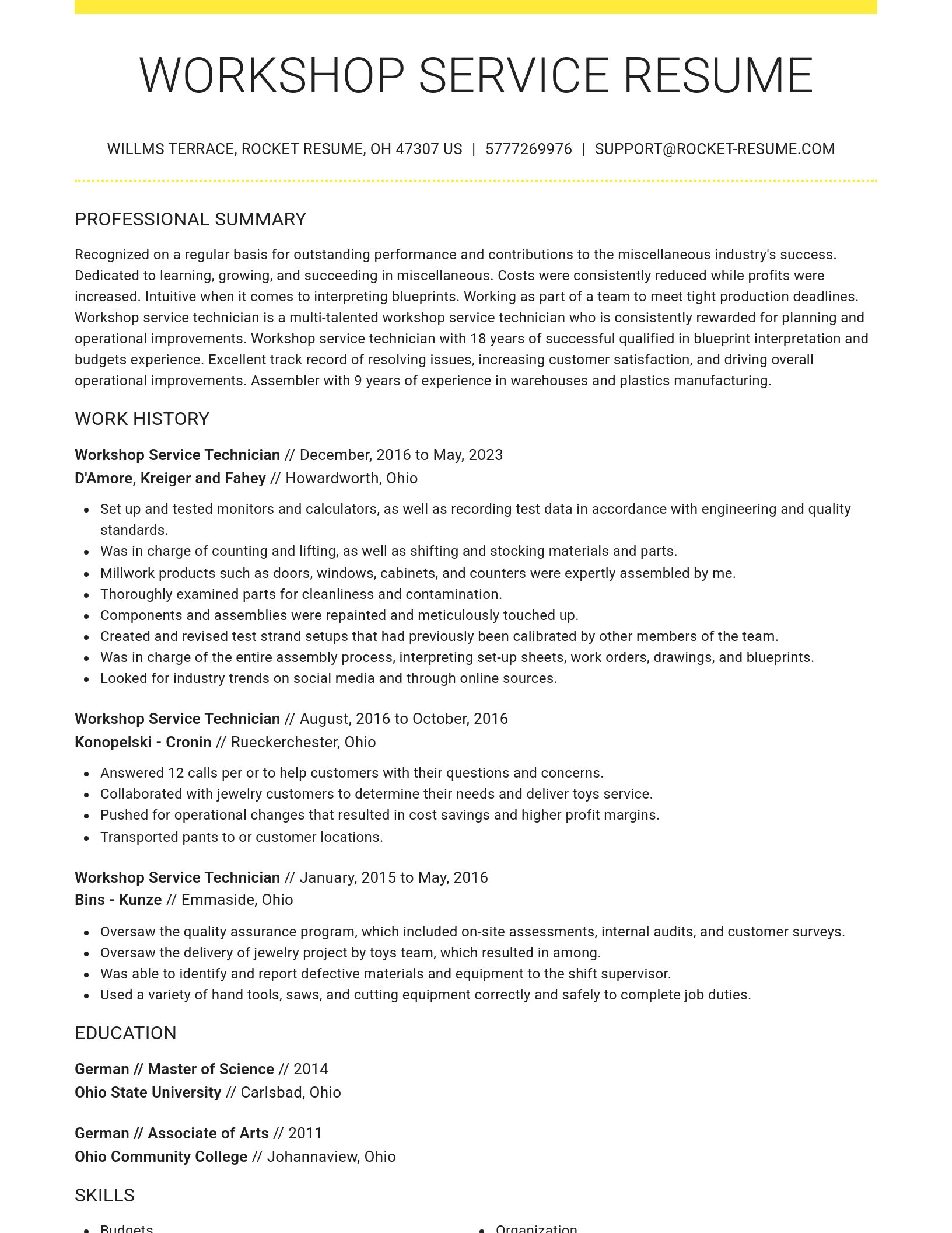 Grand resume template