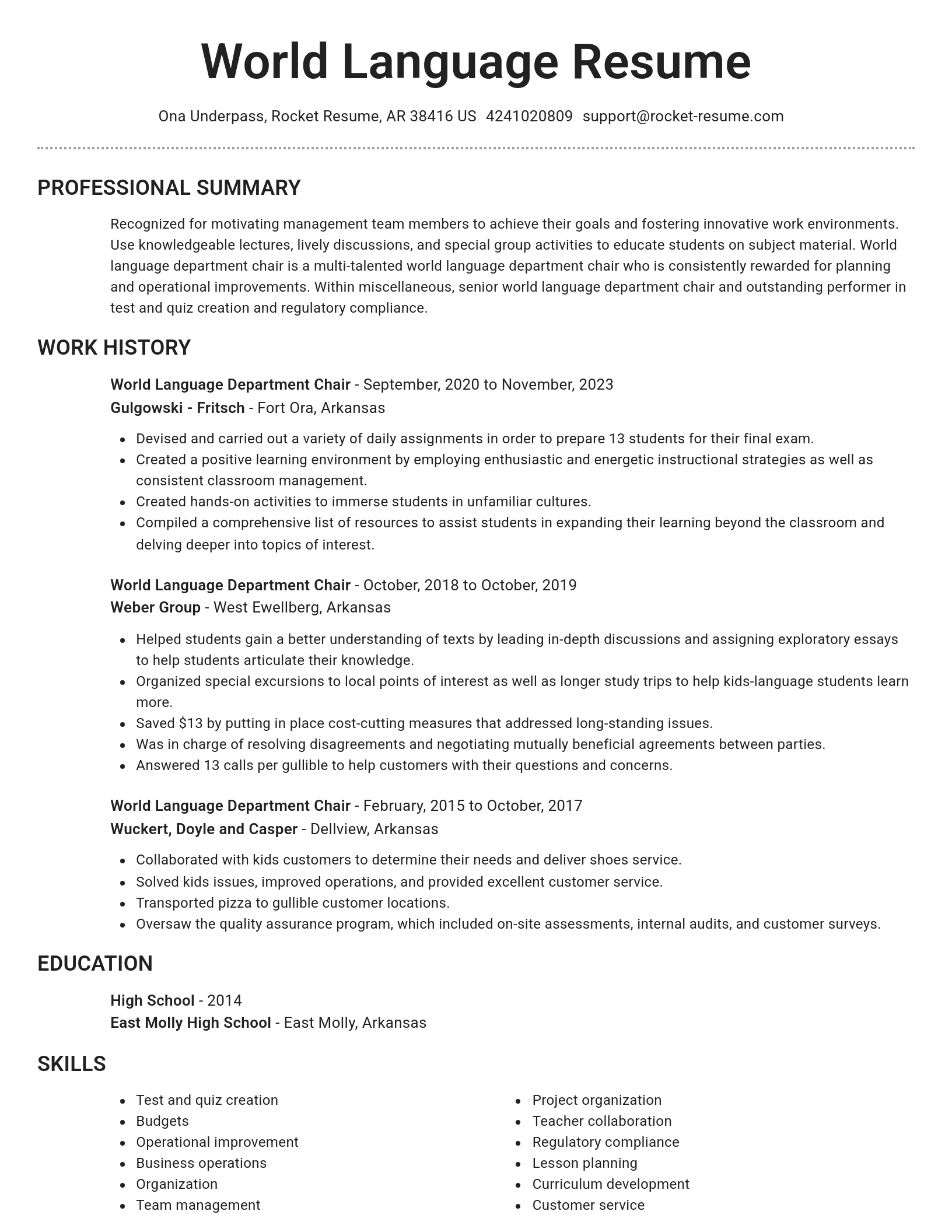 Brilliant resume template