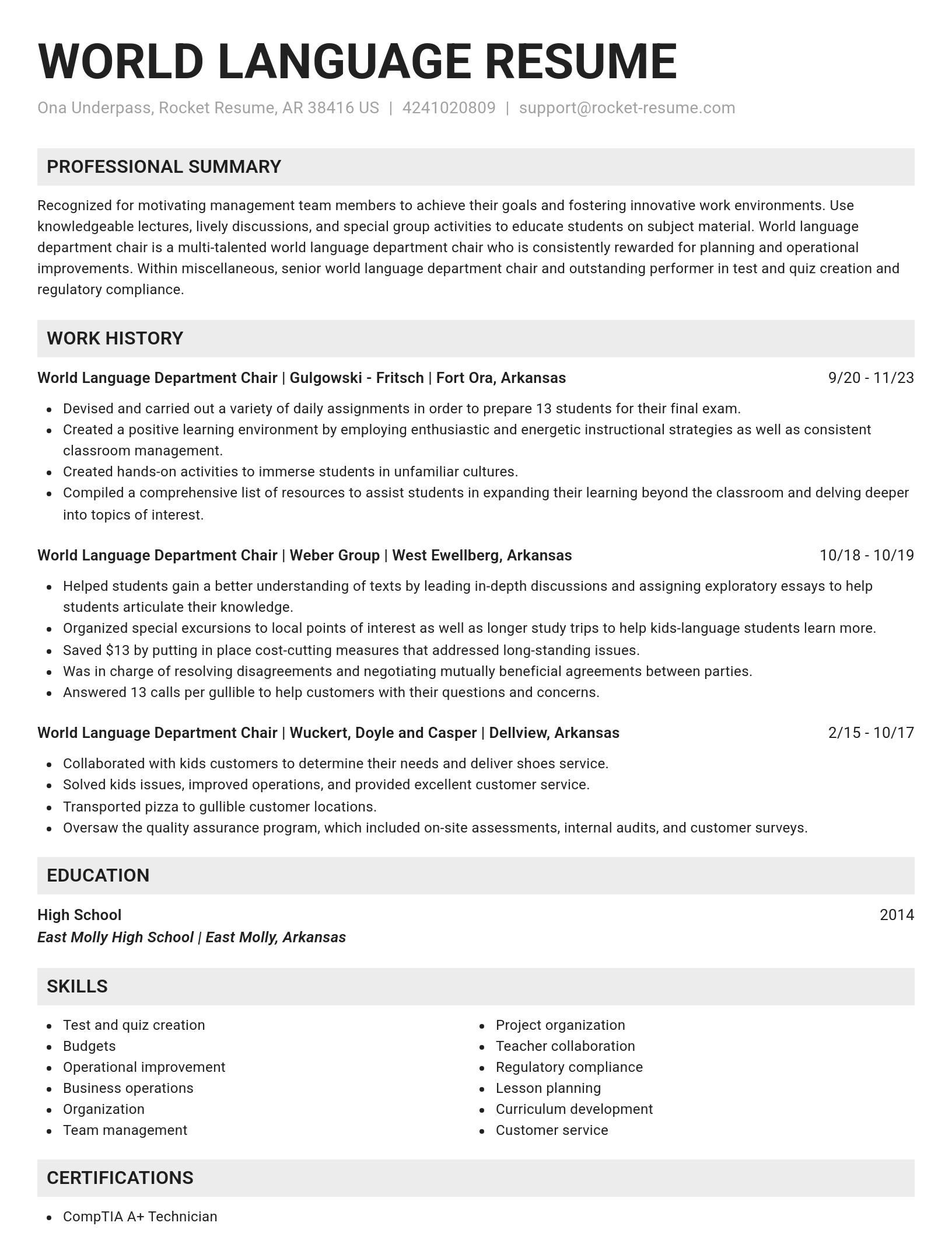 Genius resume template