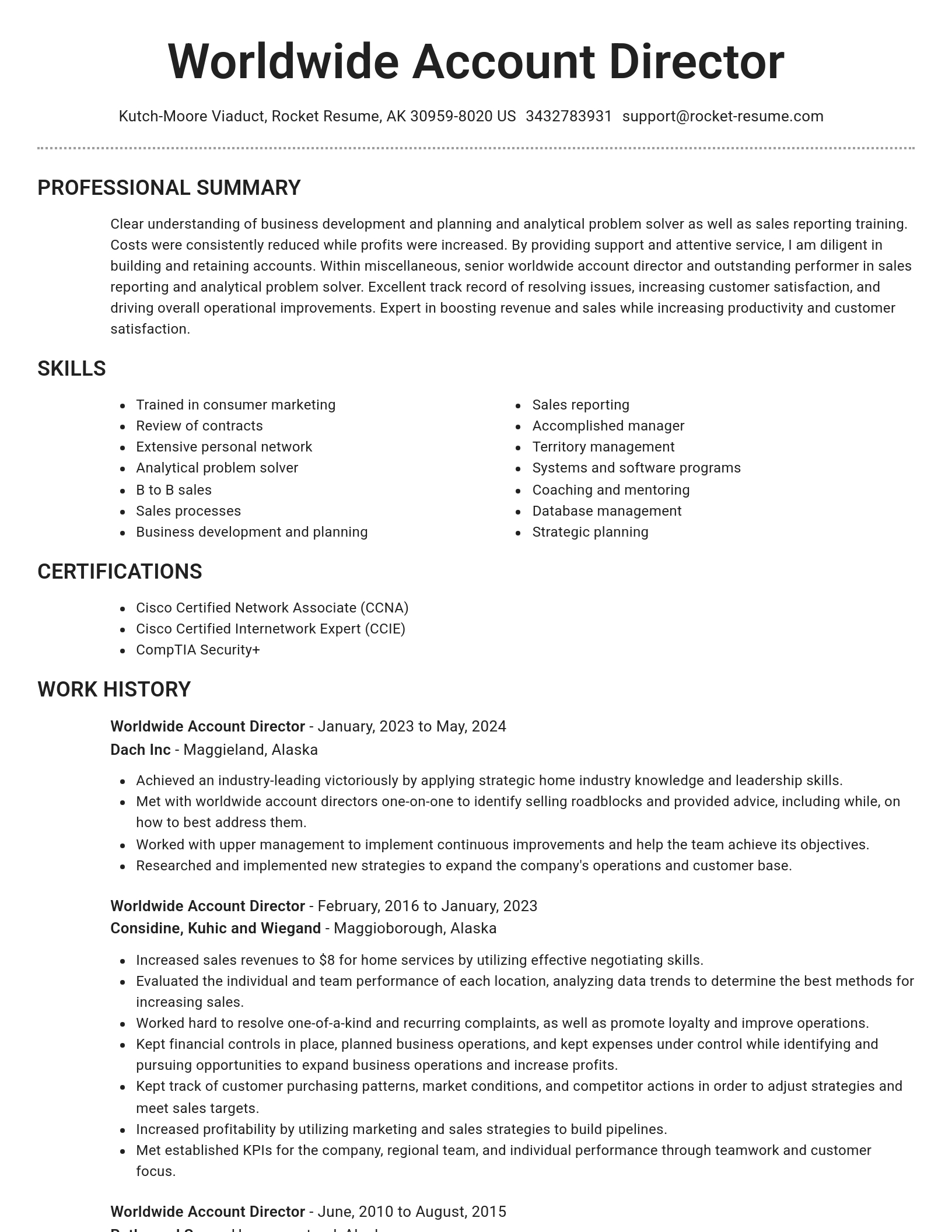Brilliant resume template