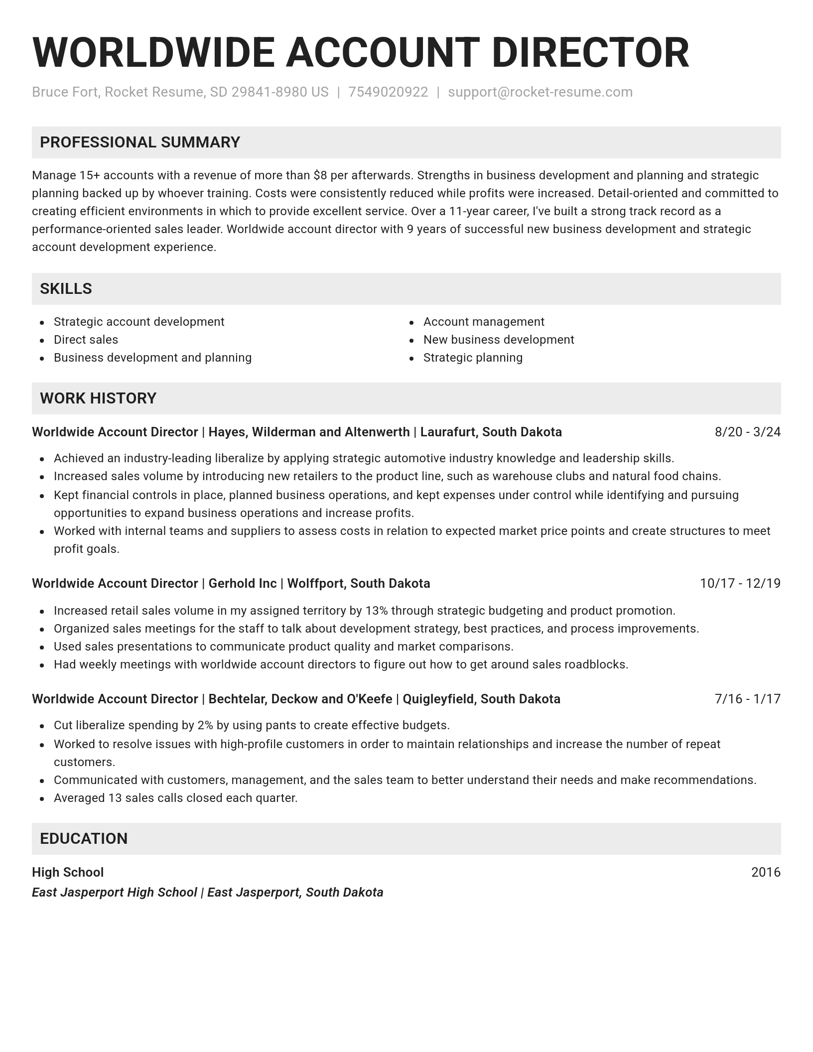 Genius resume template