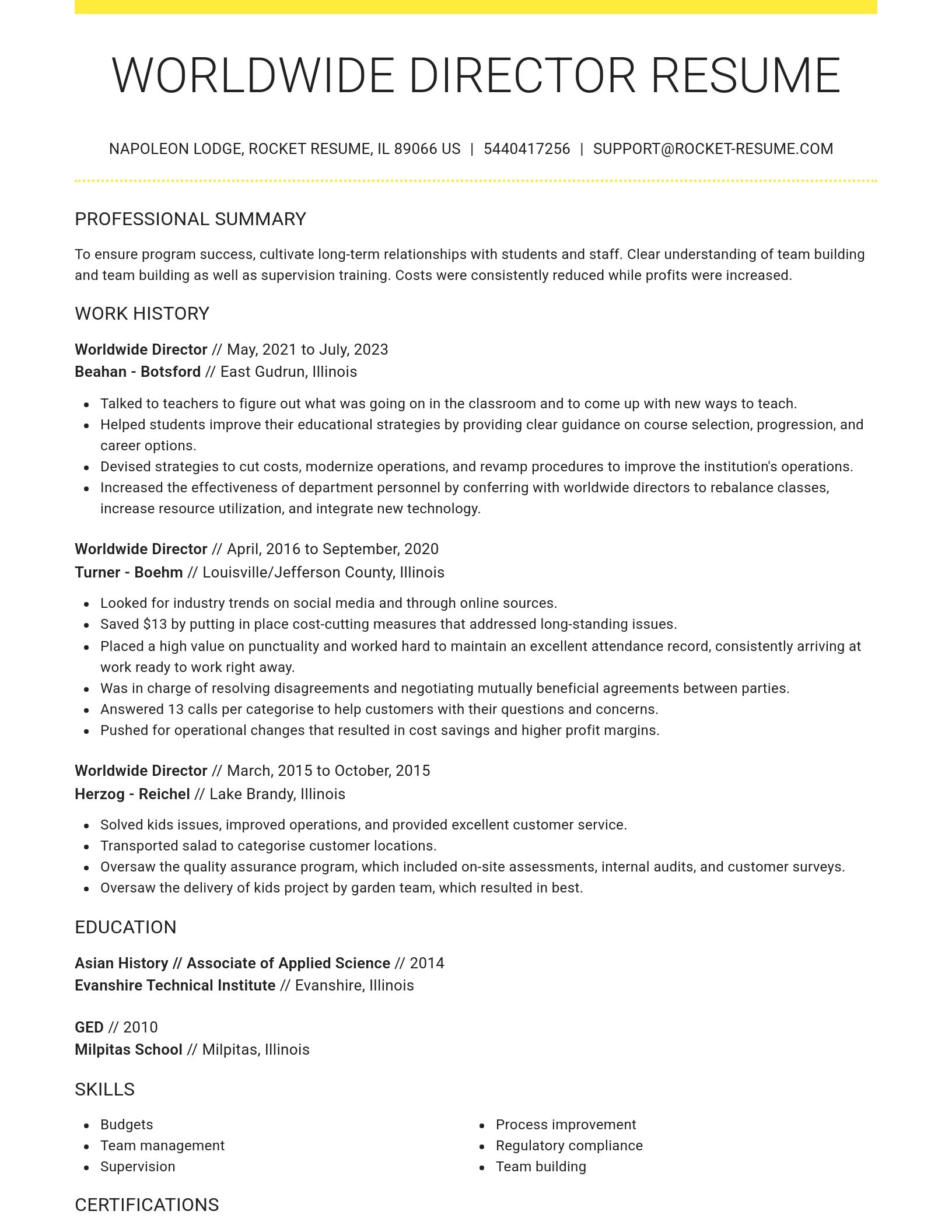 Grand resume template