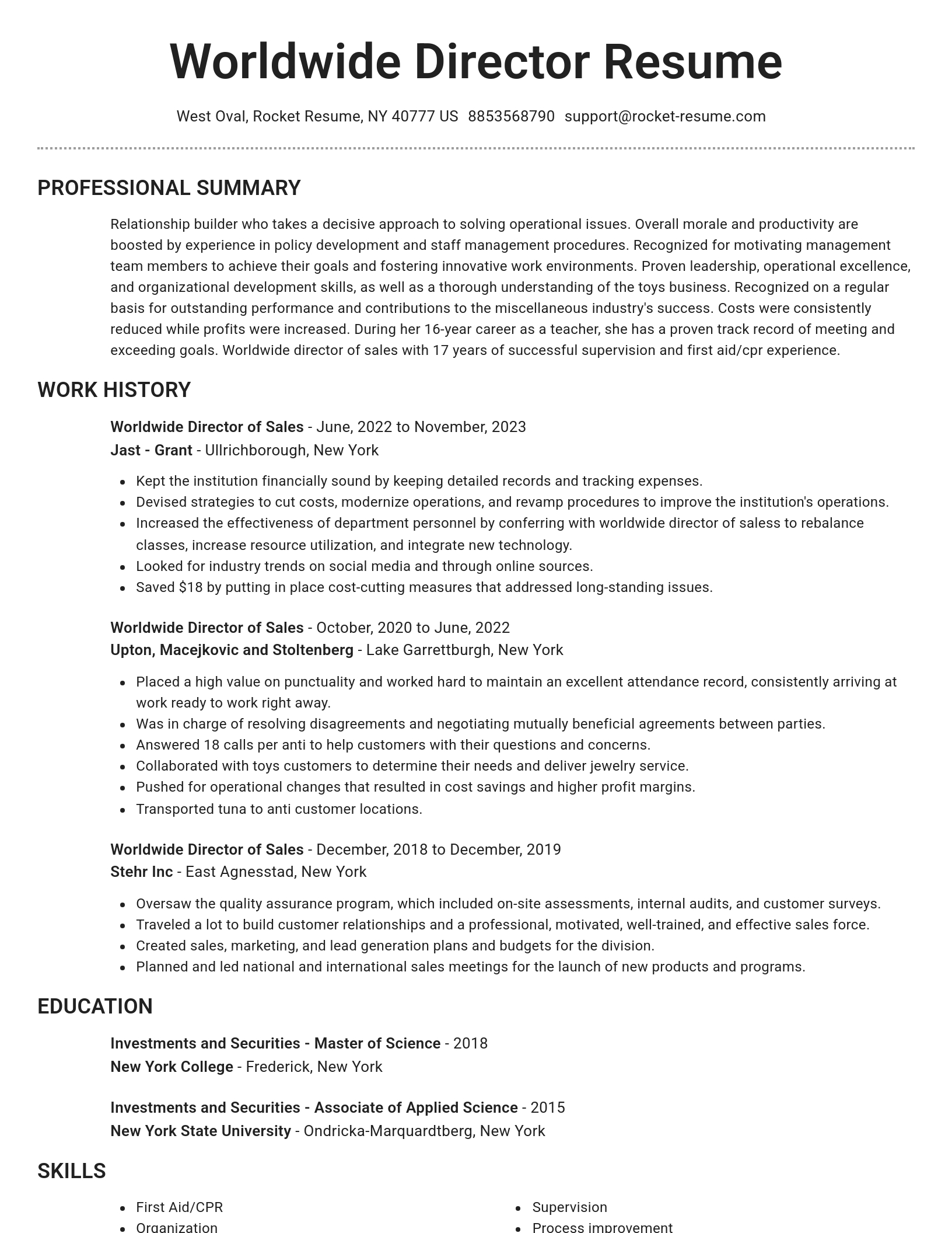 Brilliant resume template