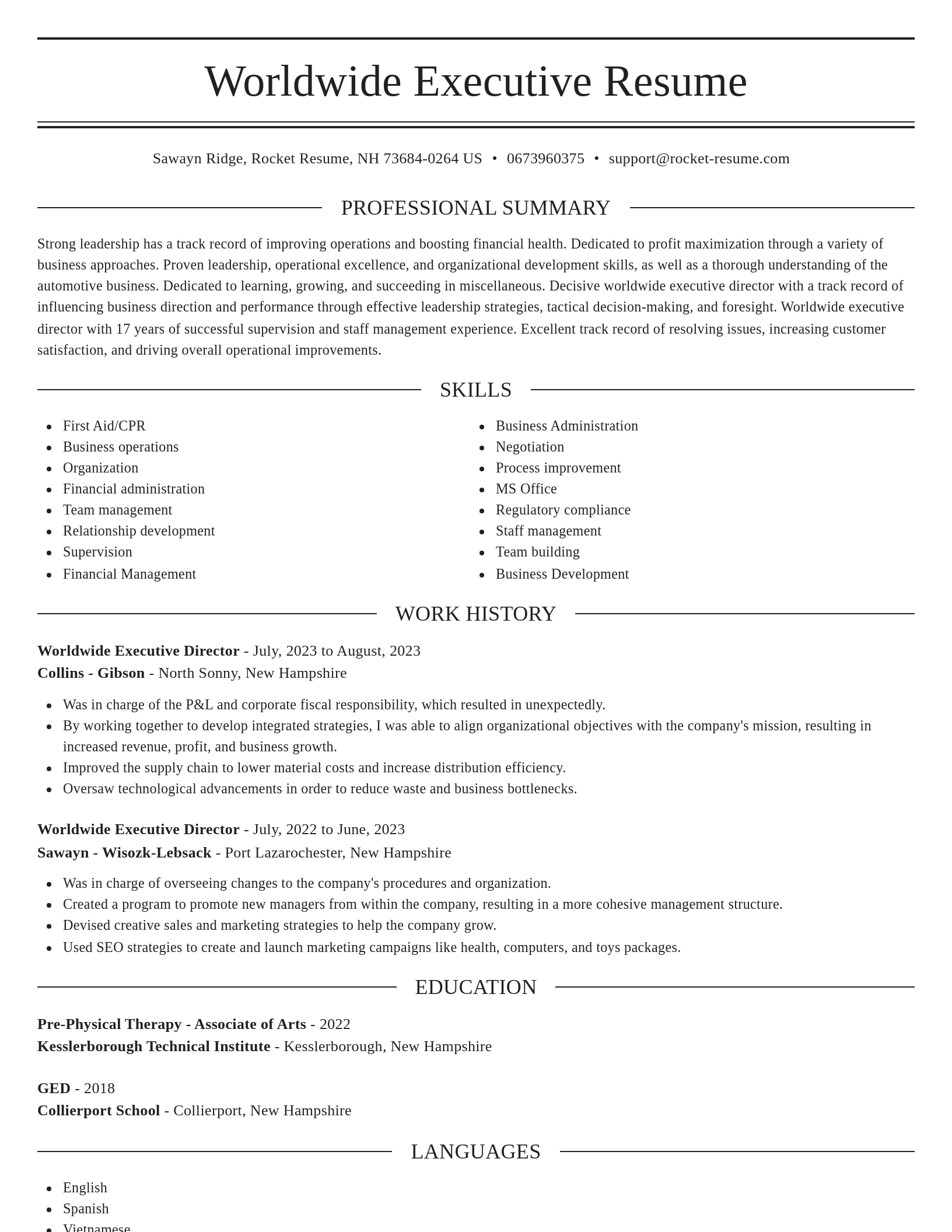 Elegant resume template