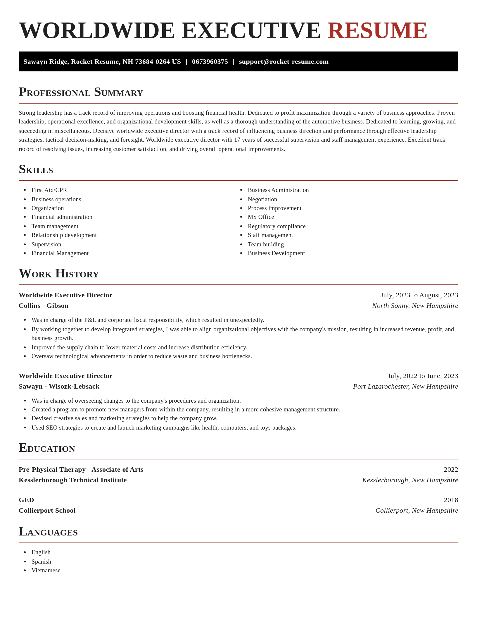 Exquisite resume template