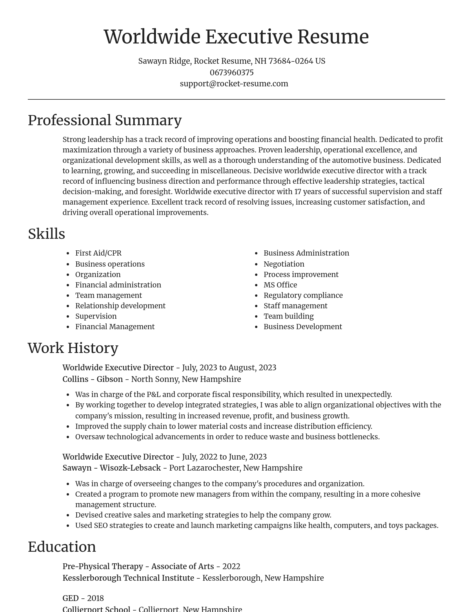 Focal Point resume template