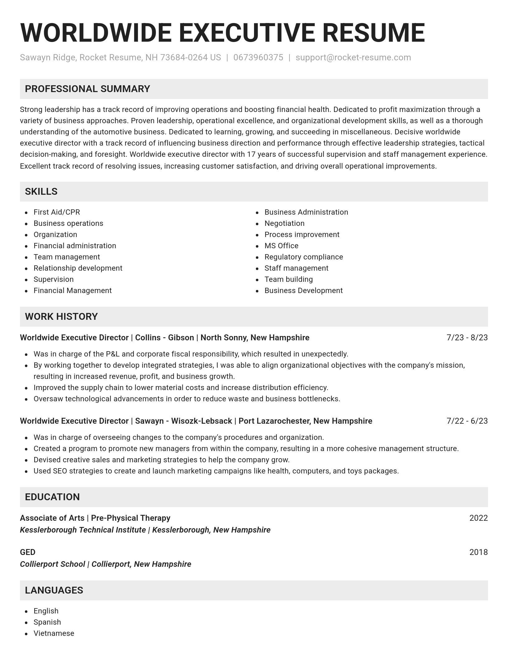 Genius resume template