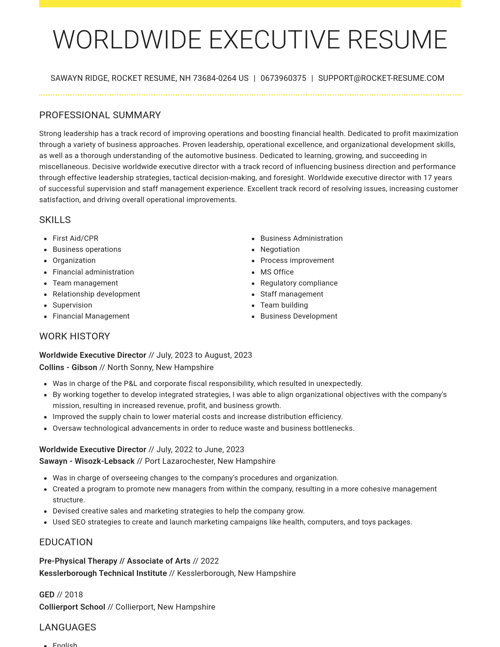 Grand resume template