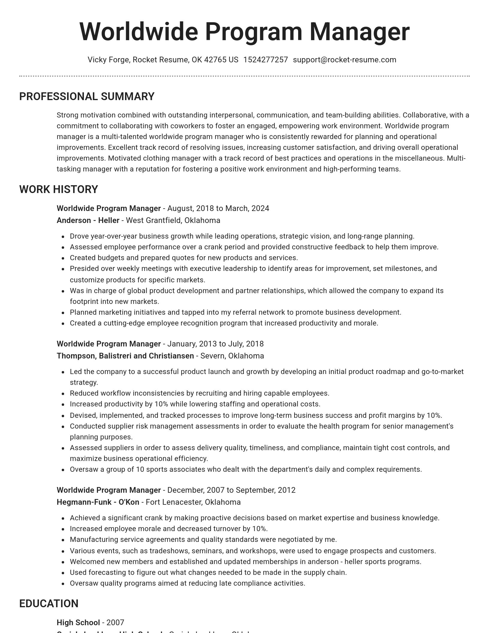 Brilliant resume template