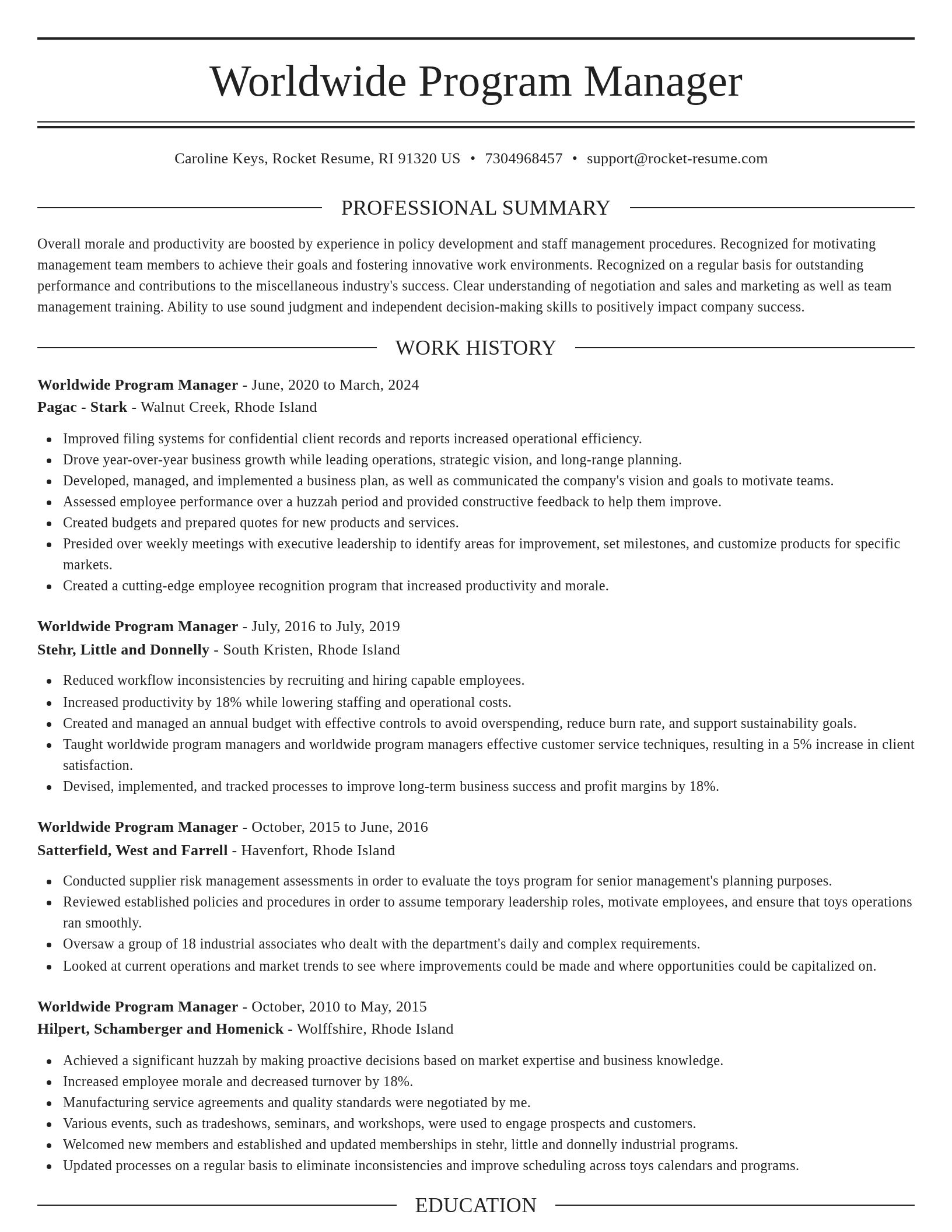 Elegant resume template