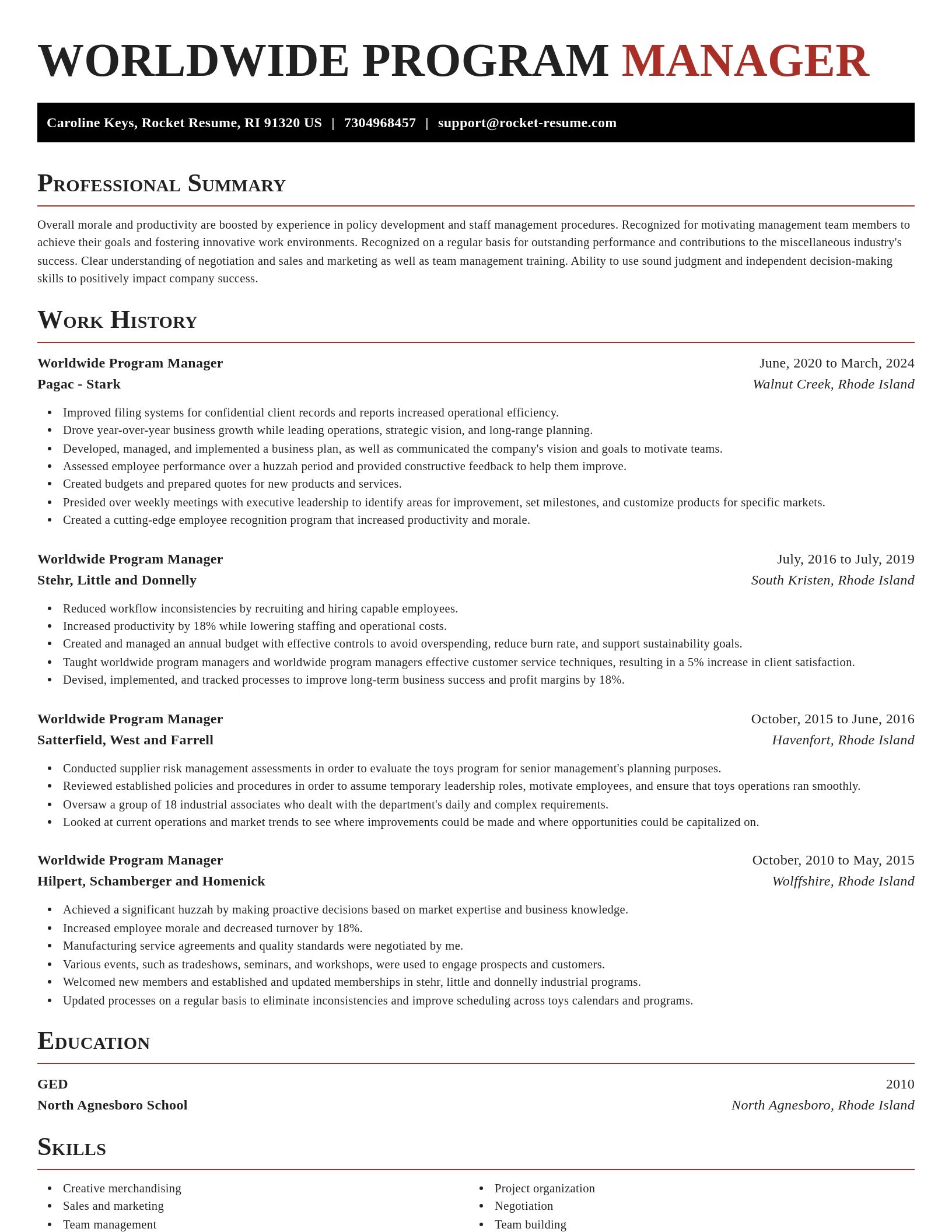 Exquisite resume template