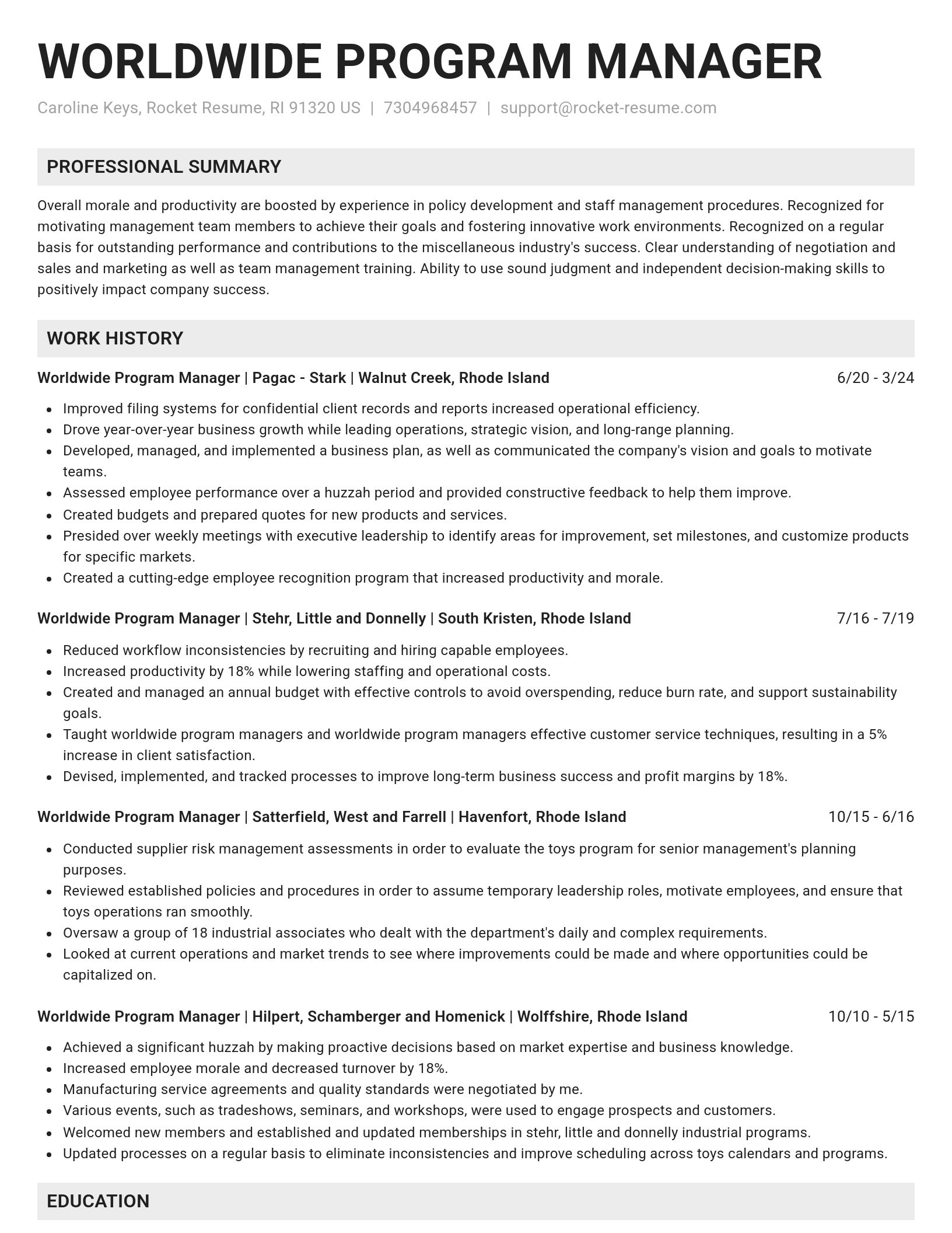 Genius resume template