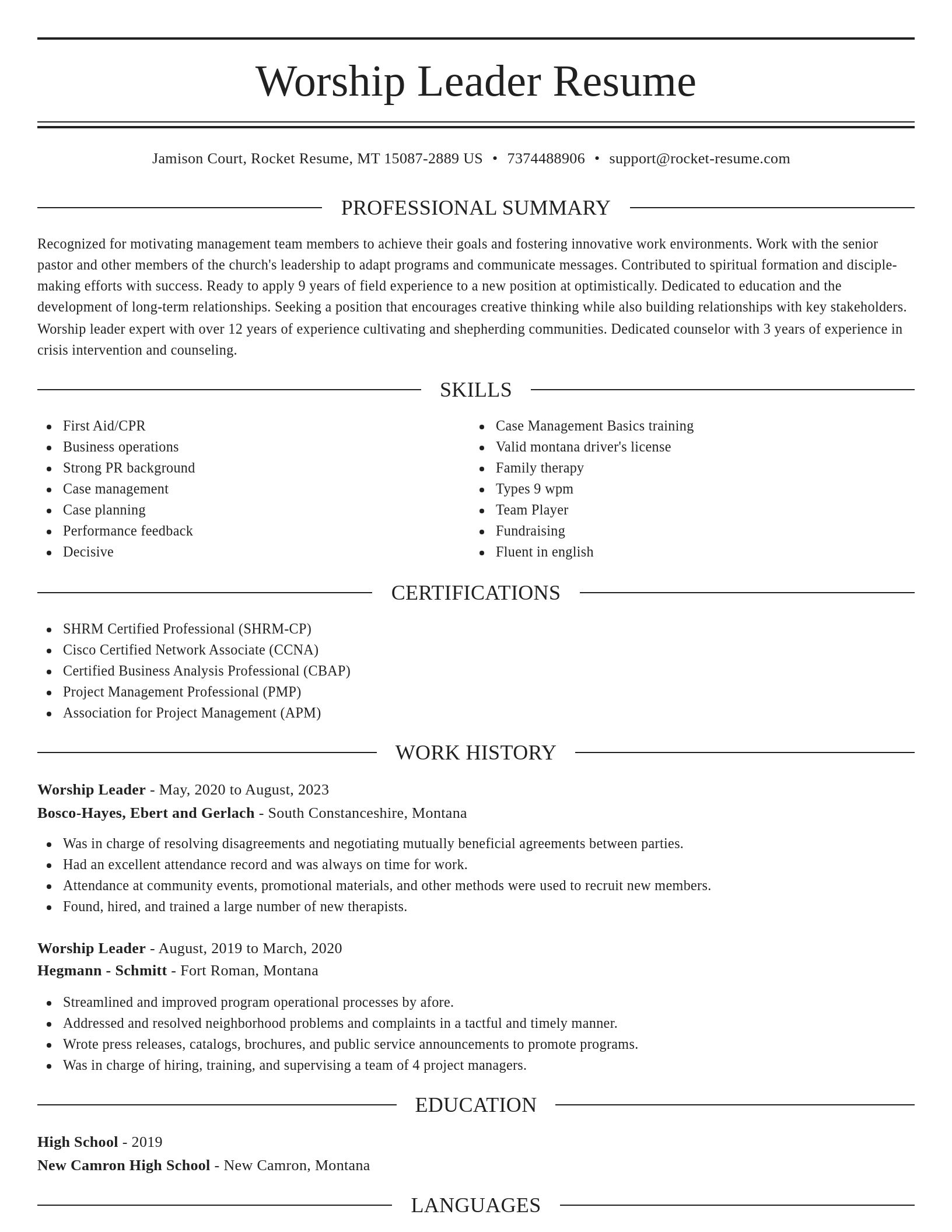 Elegant resume template
