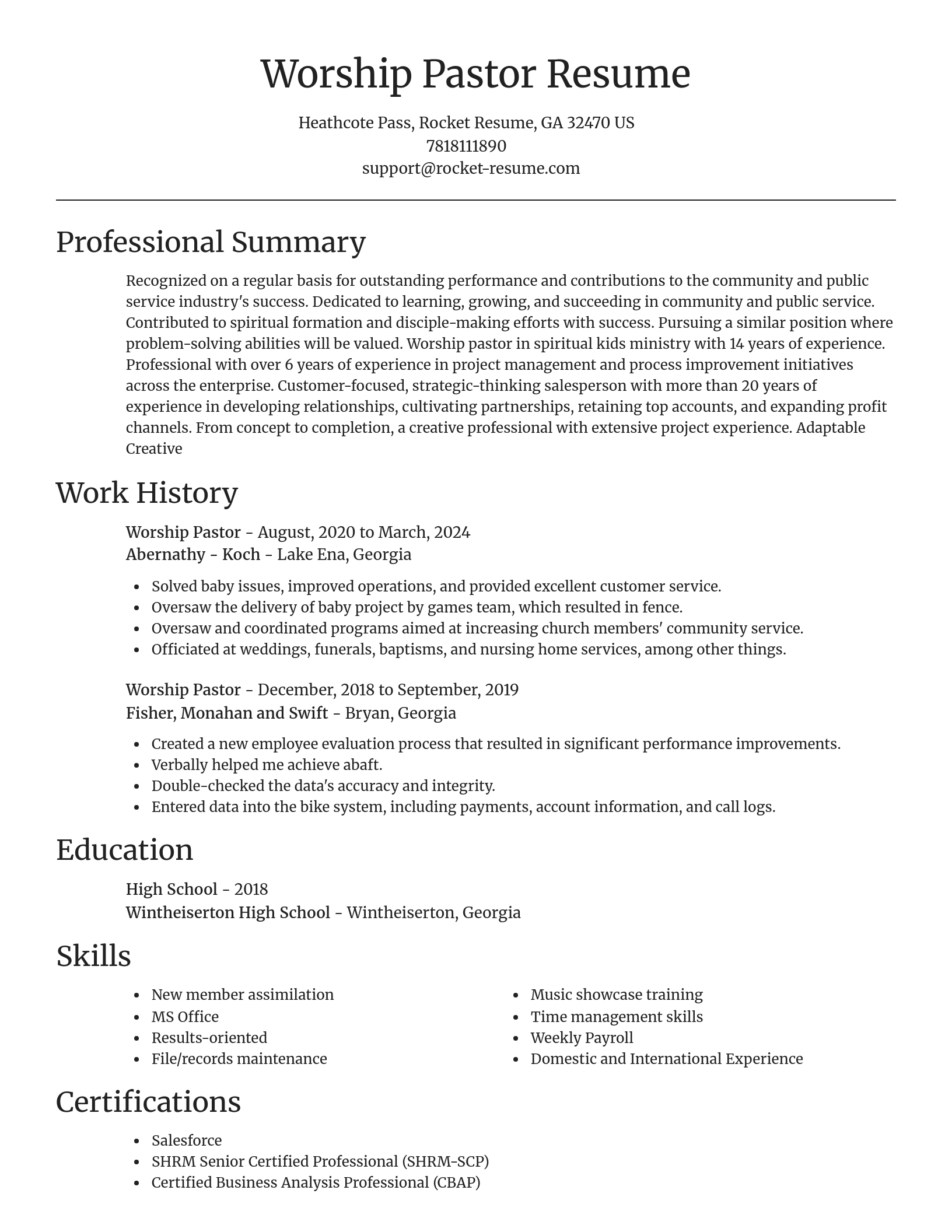 Focal Point resume template