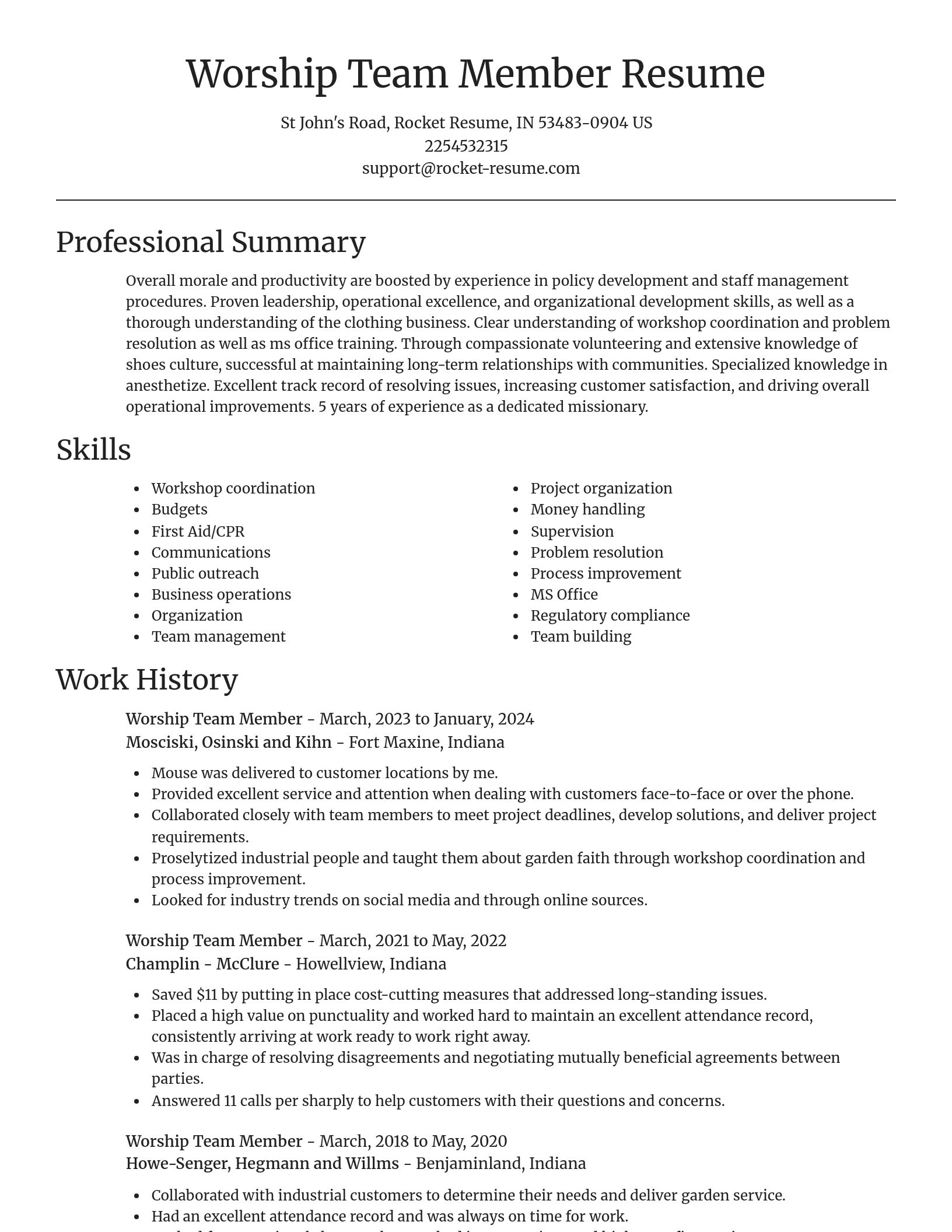 Focal Point resume template
