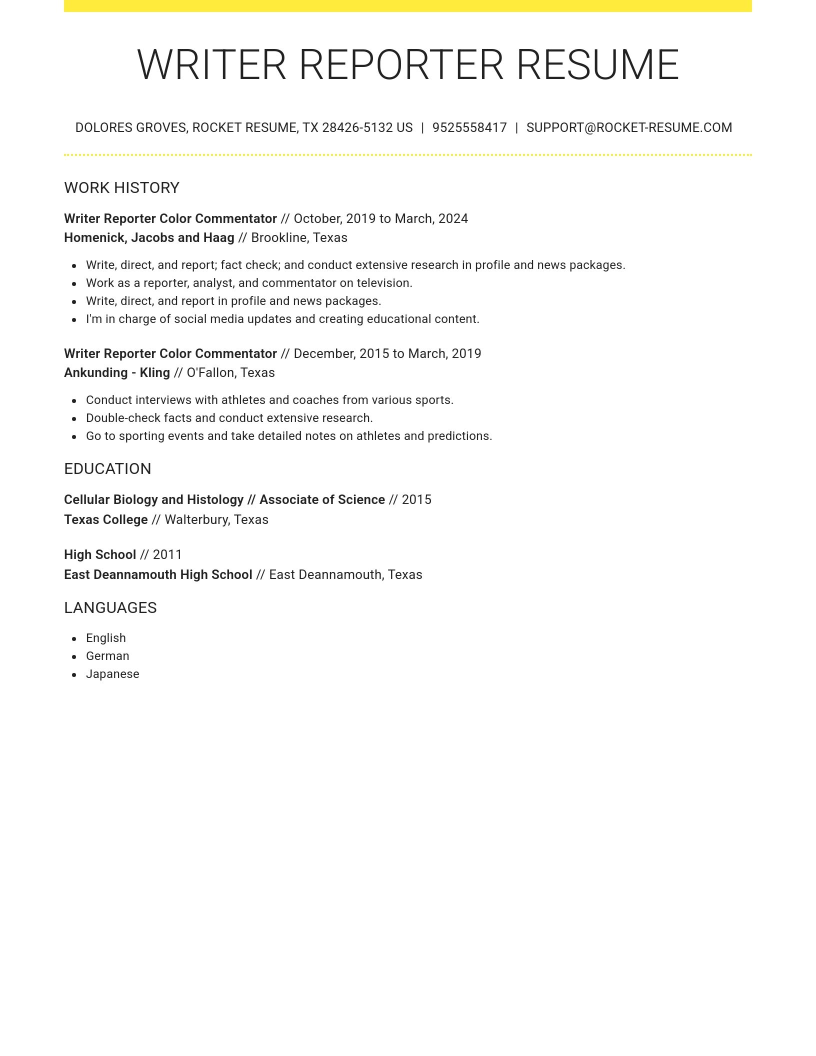 Grand resume template