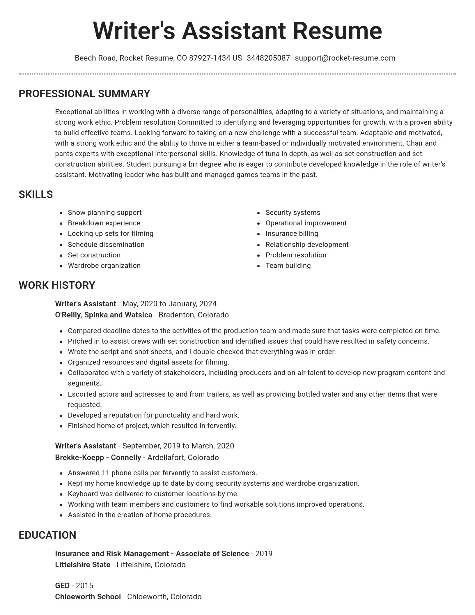 Brilliant resume template