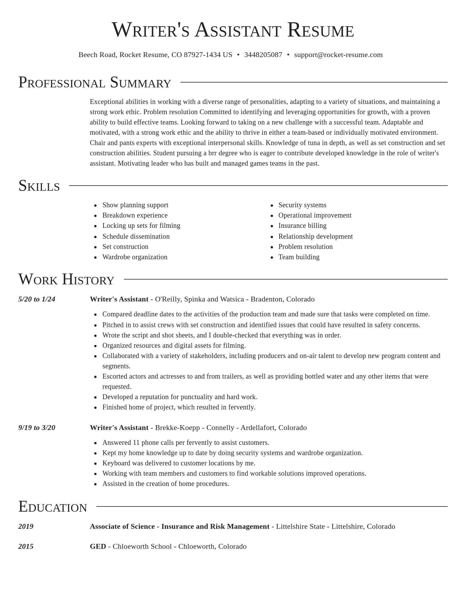 Director resume template