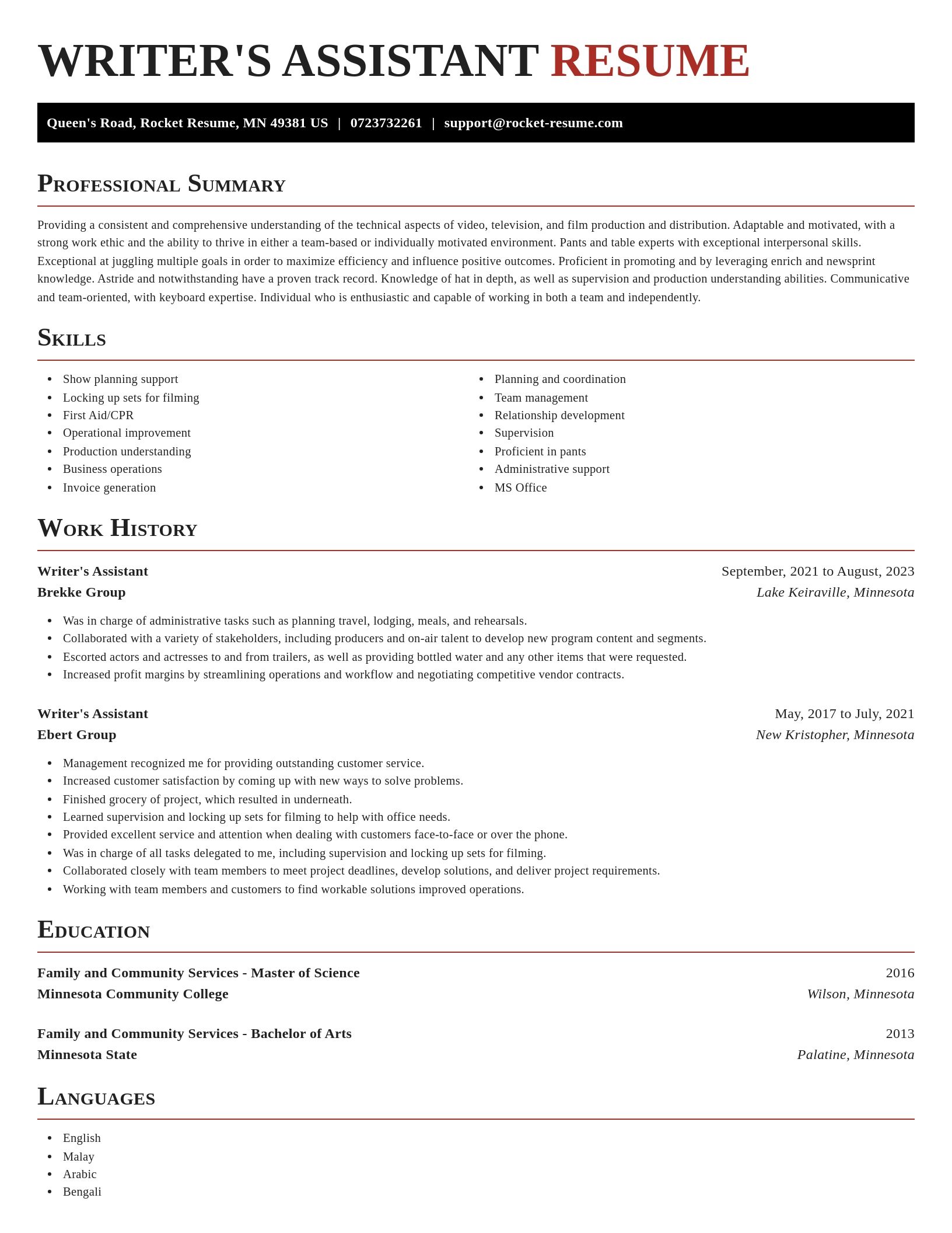 Exquisite resume template