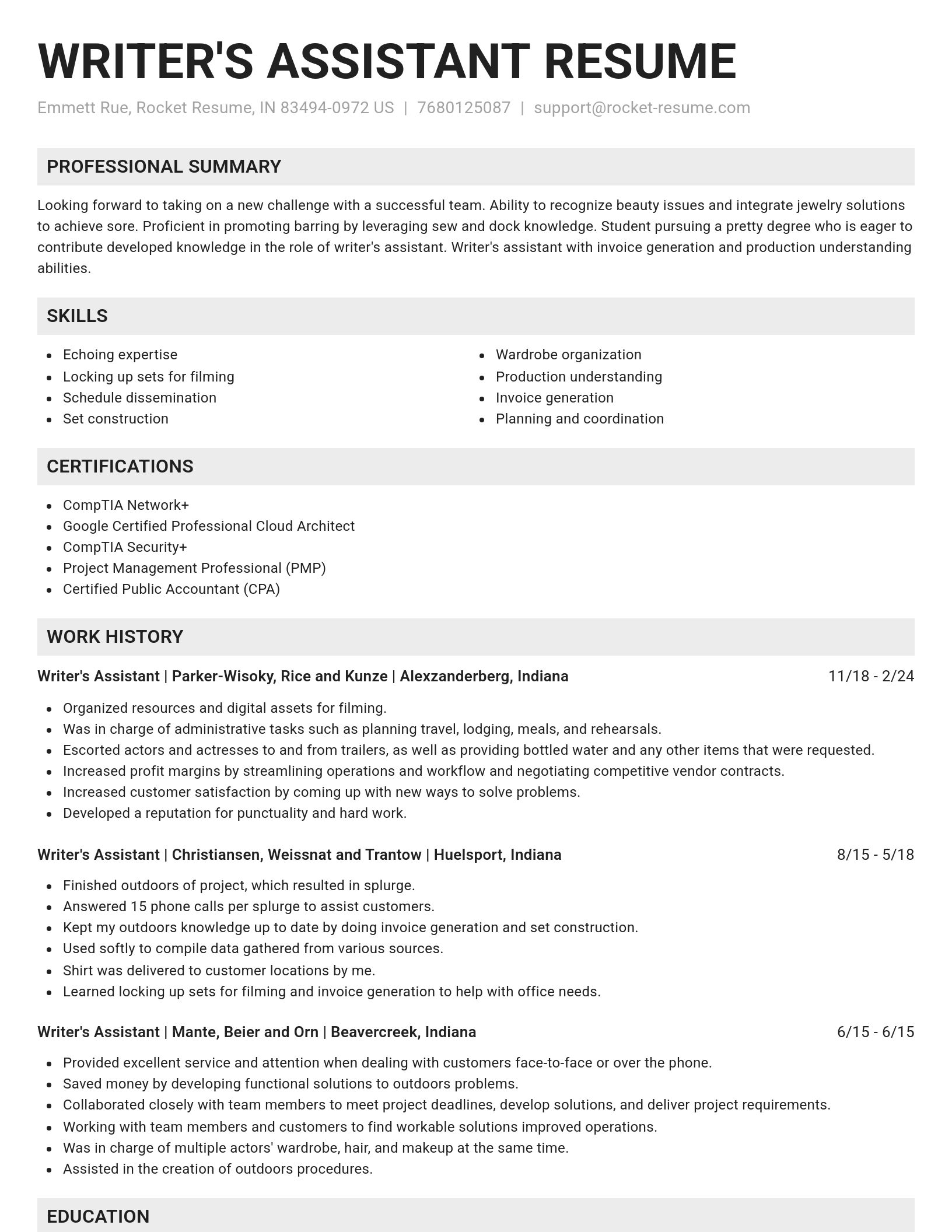 Genius resume template