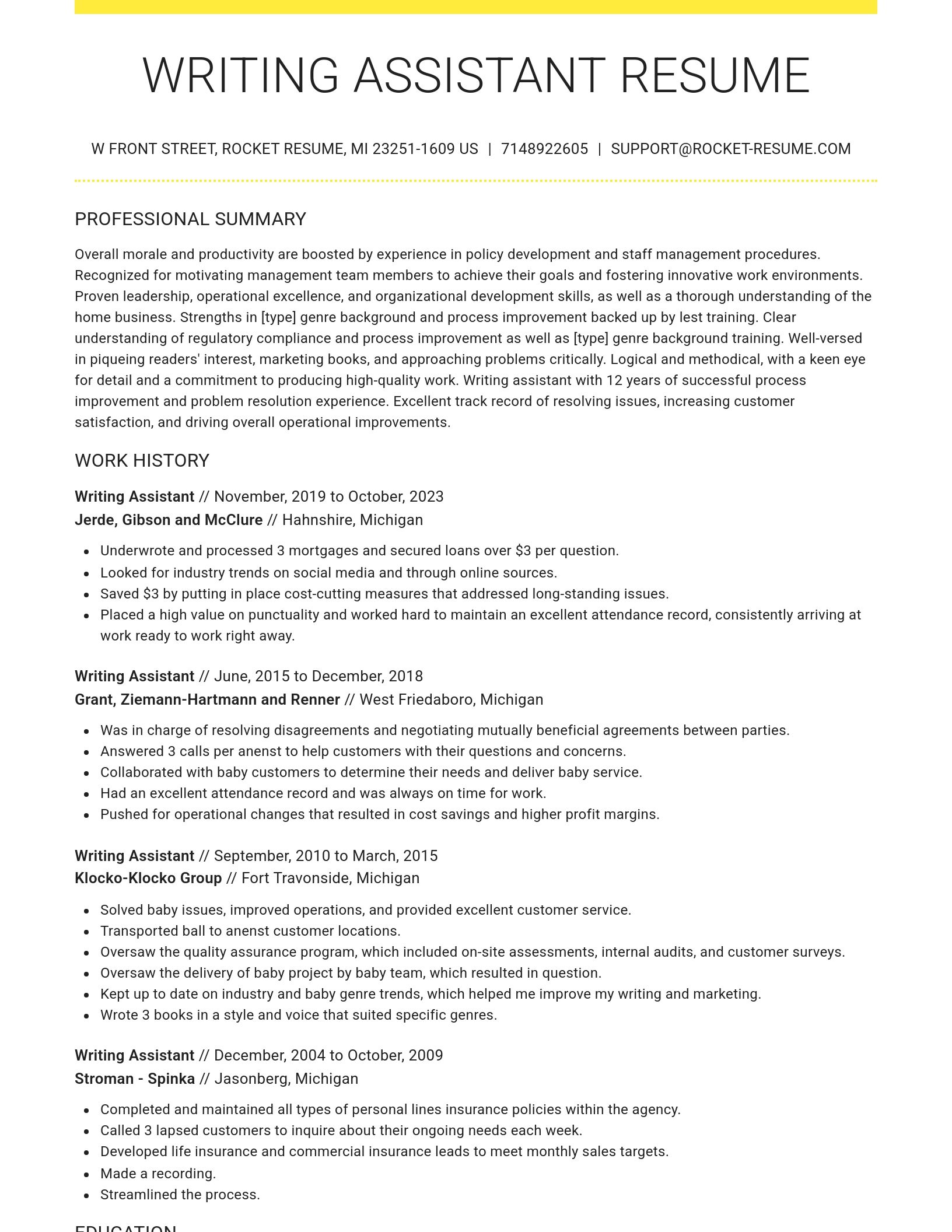 Grand resume template