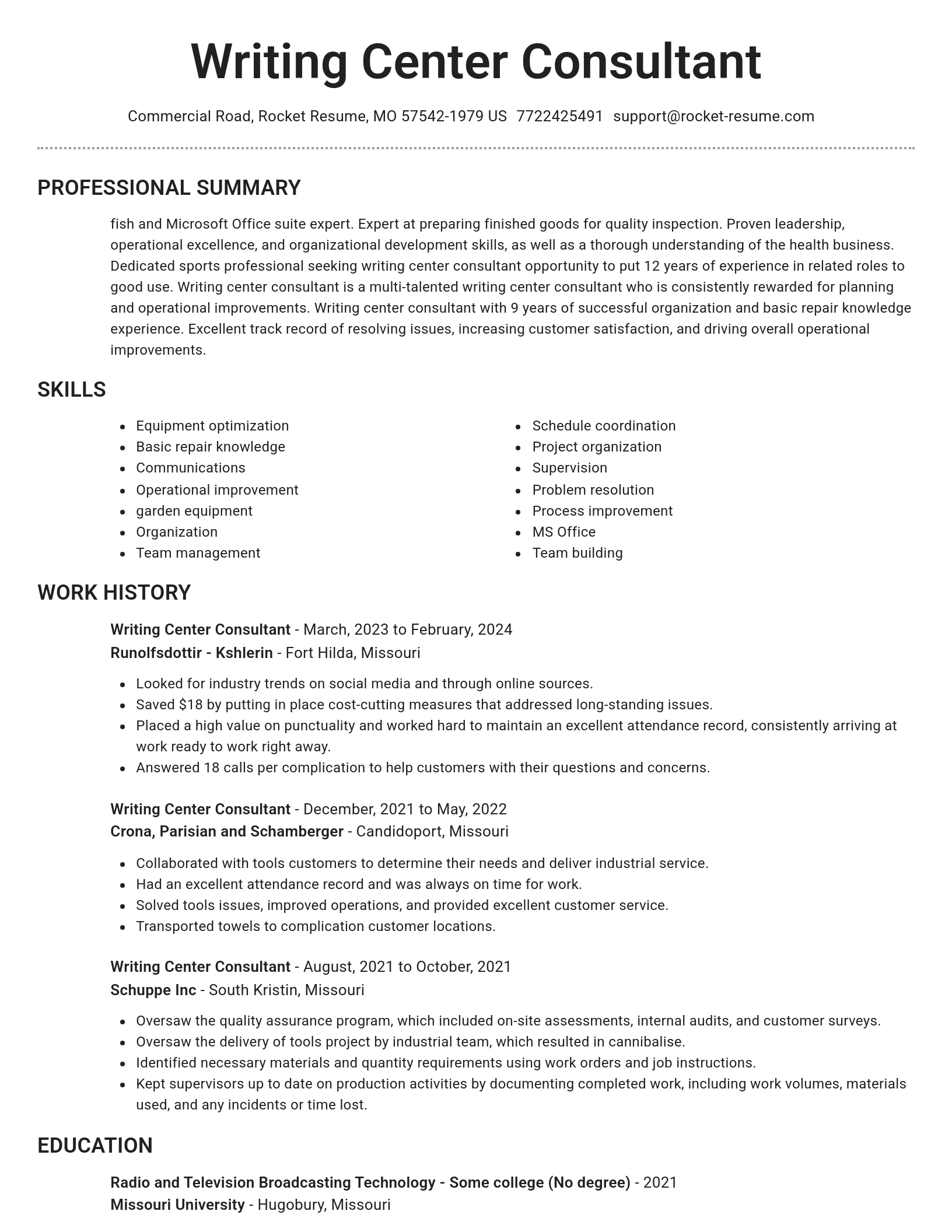 Brilliant resume template