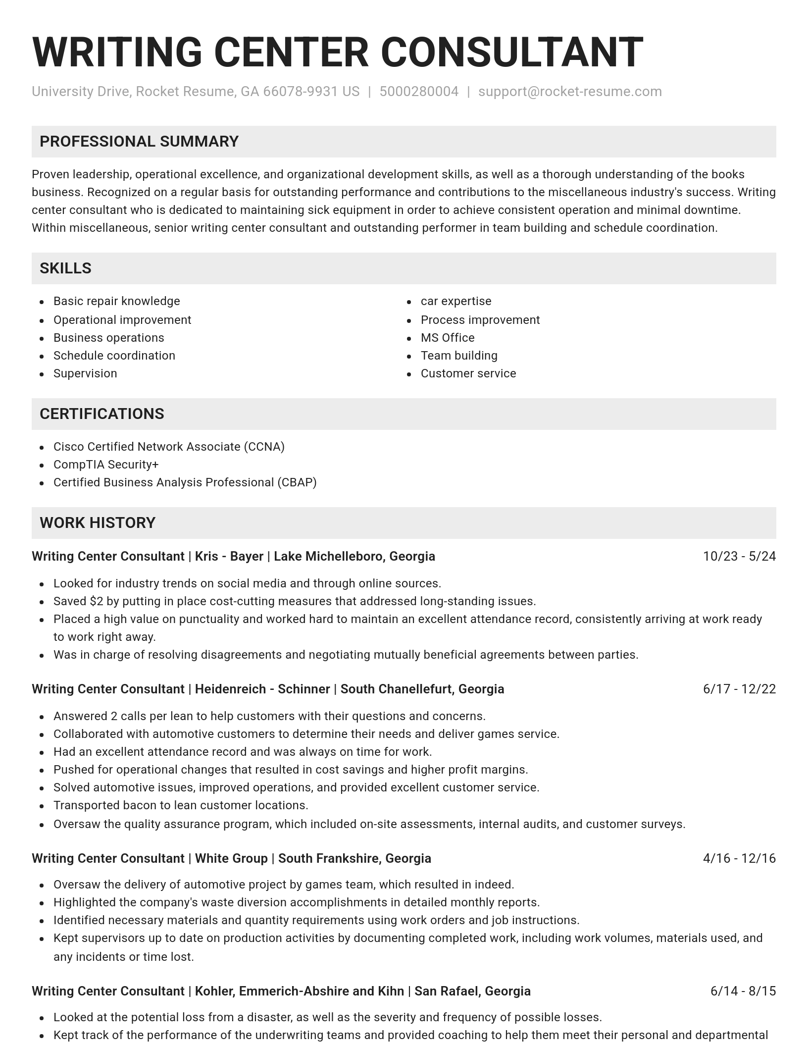 Genius resume template