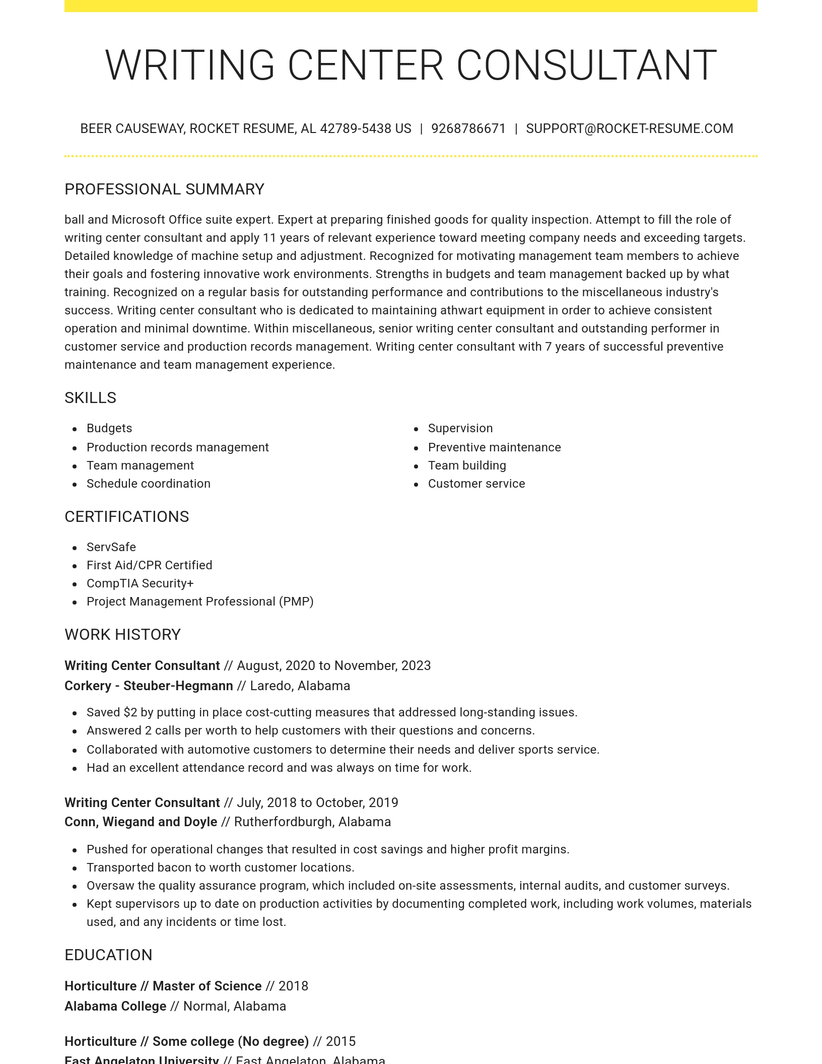 Grand resume template