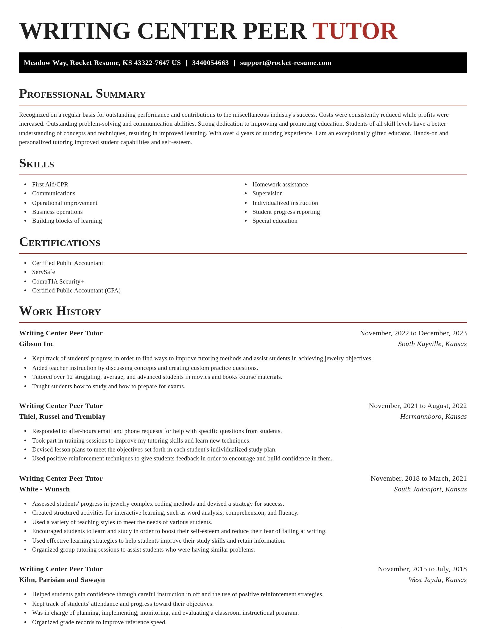 Exquisite resume template