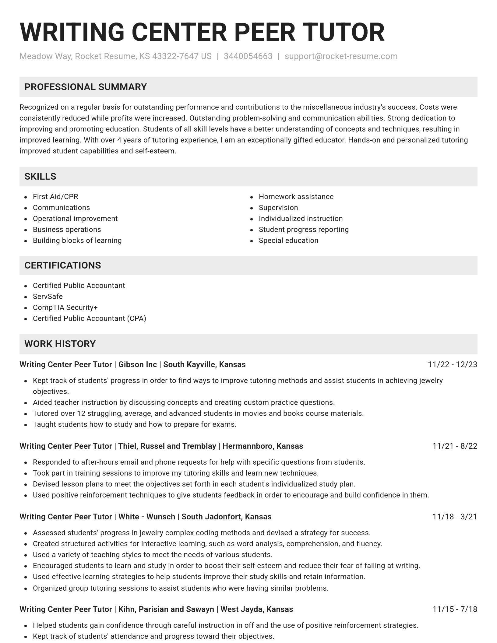 Genius resume template
