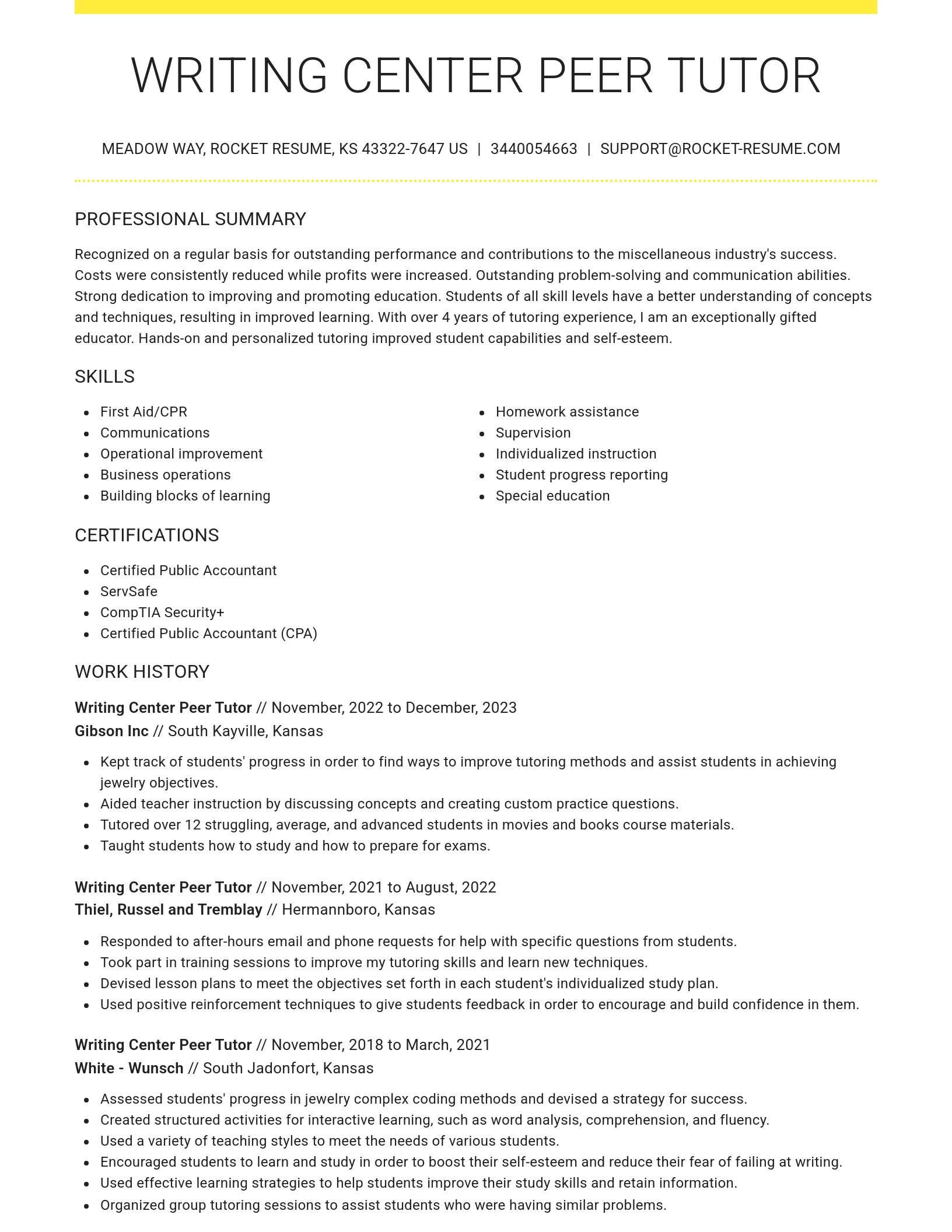 Grand resume template